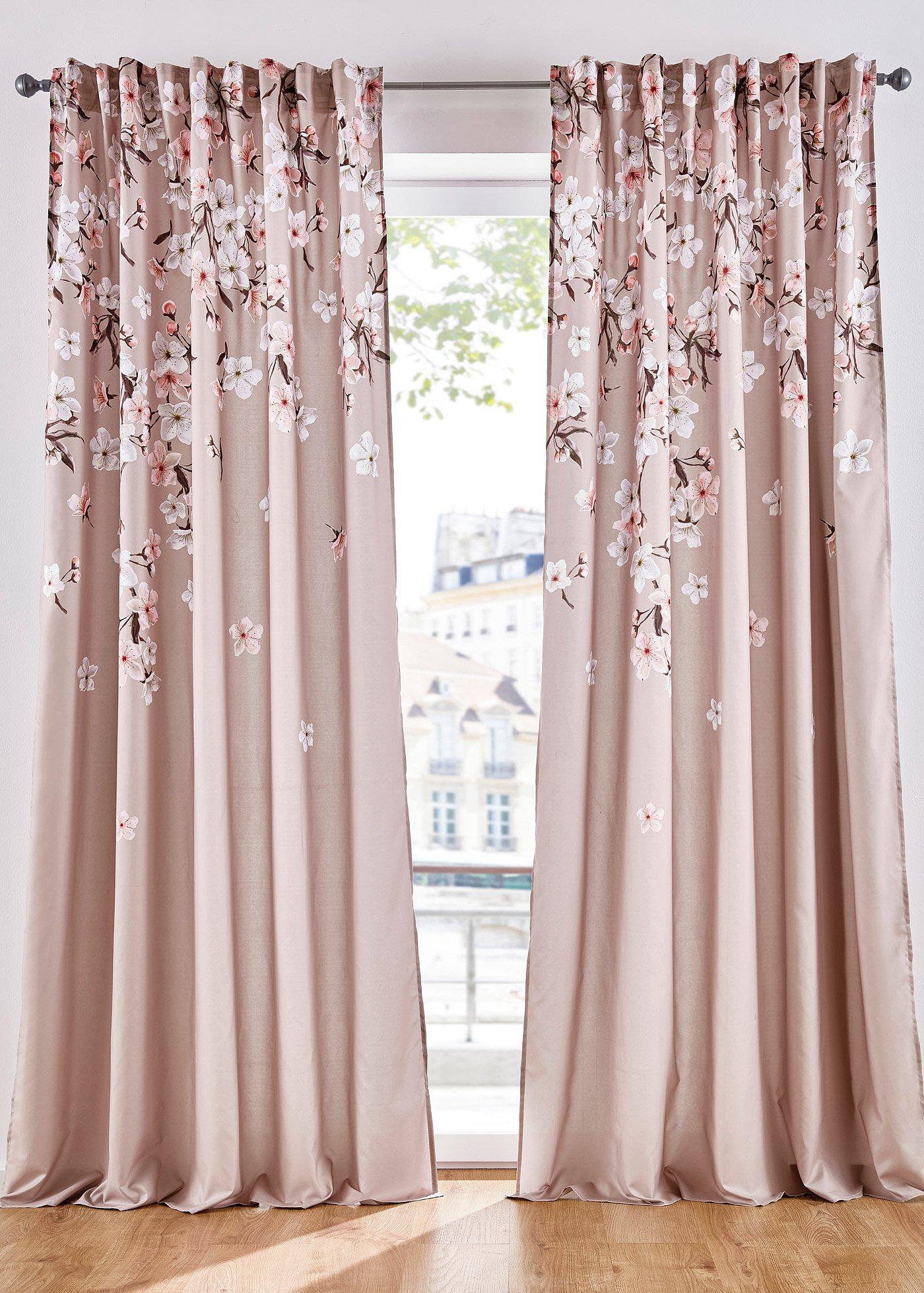 Panneau en microfibre à imprimé floral (1 pce.)