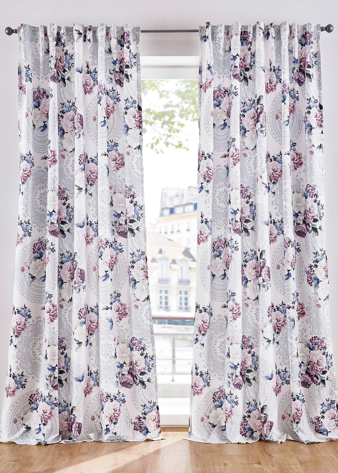 Panneau en microfibre avec imprimé ornemental (1 pce.)