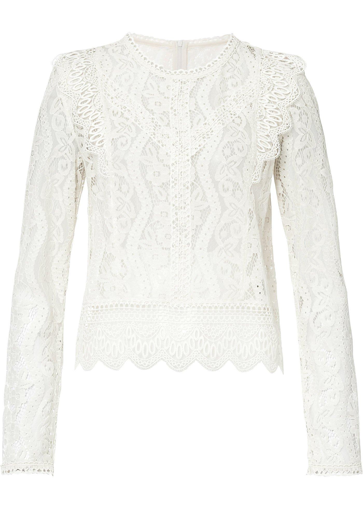 Image de Blouse raccourcie en dentelle