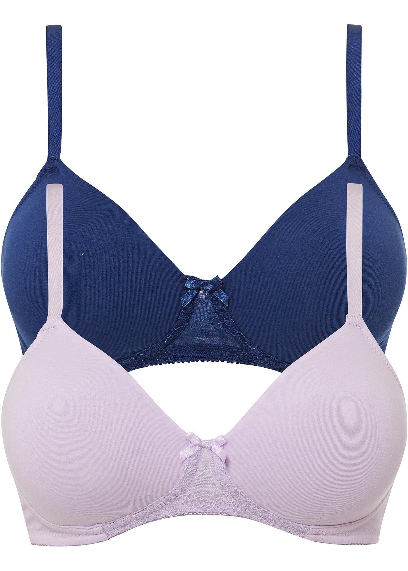 Image de Lot 2 de soutiens-gorge moulés non rembourrés sans armatures avec coton