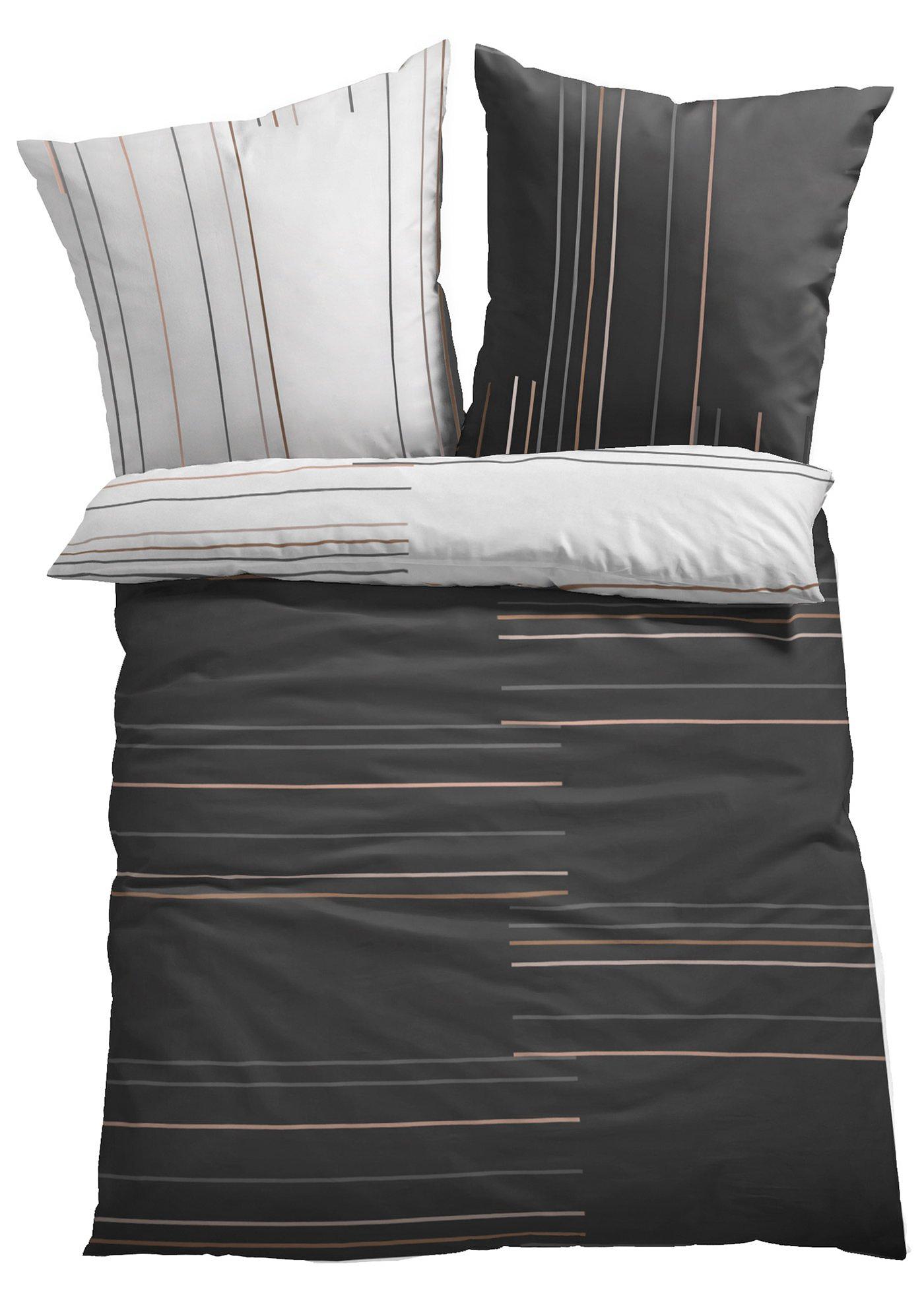 Parure de lit réversible à rayures