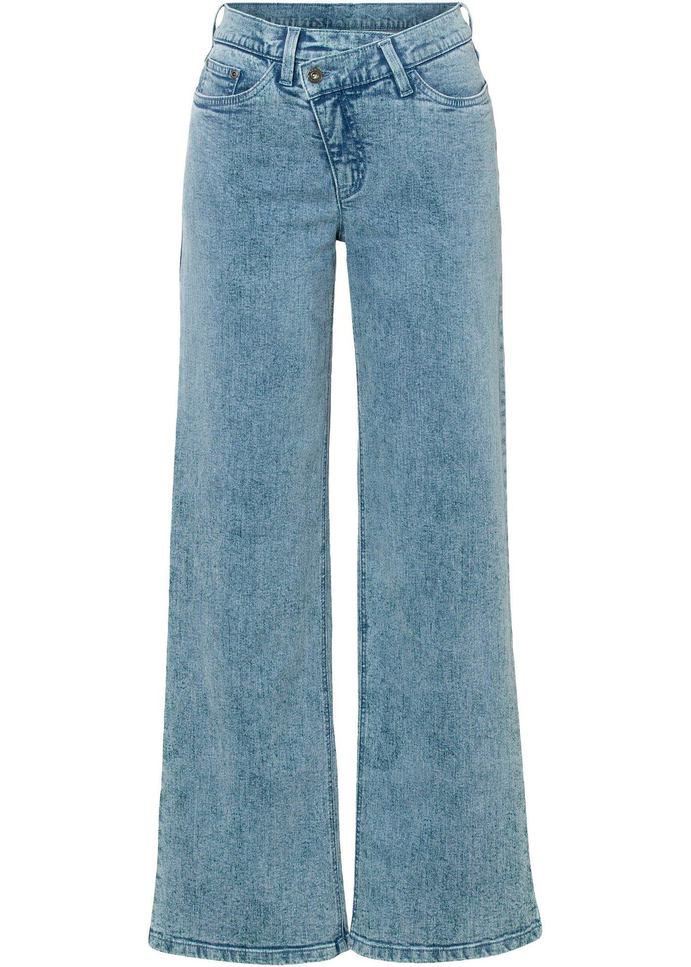 Image de Jean large avec taille asymétrique