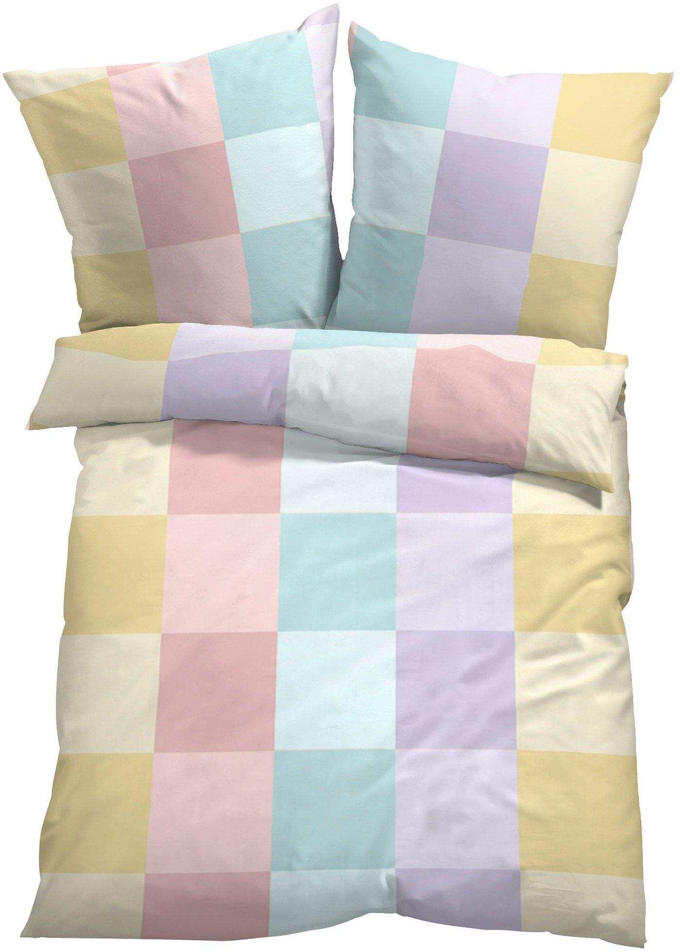 Parure de lit à carreaux