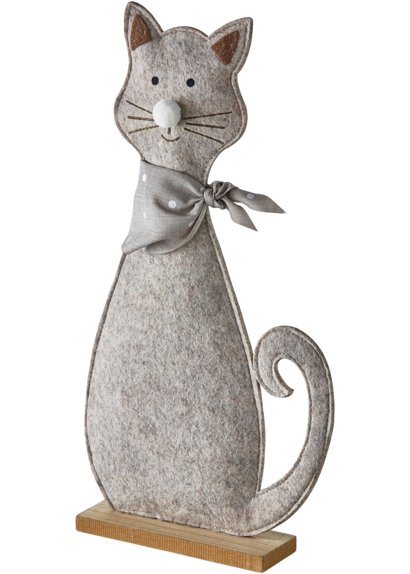Figurine déco chat avec foulard