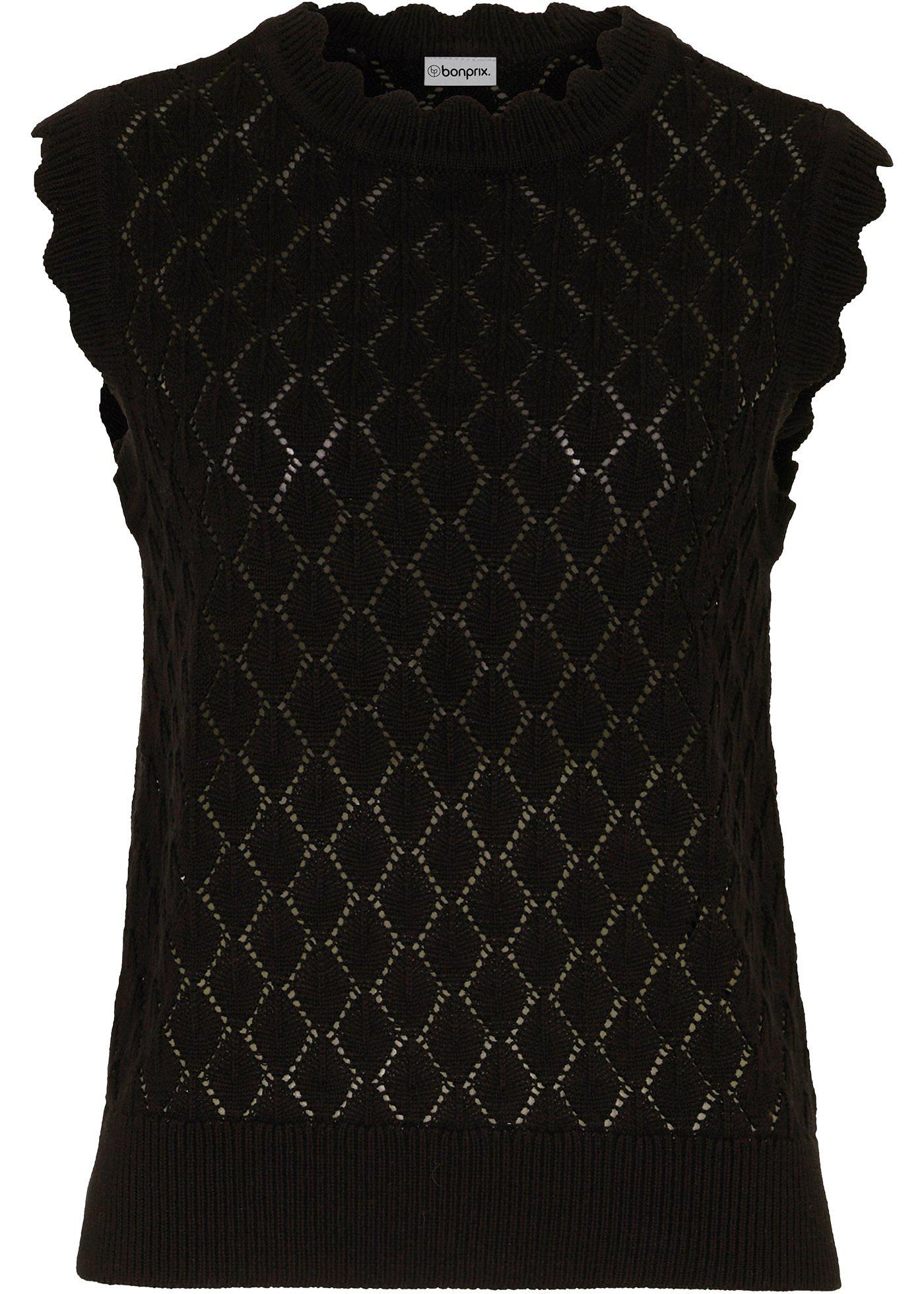 Pull sans manches en crochet