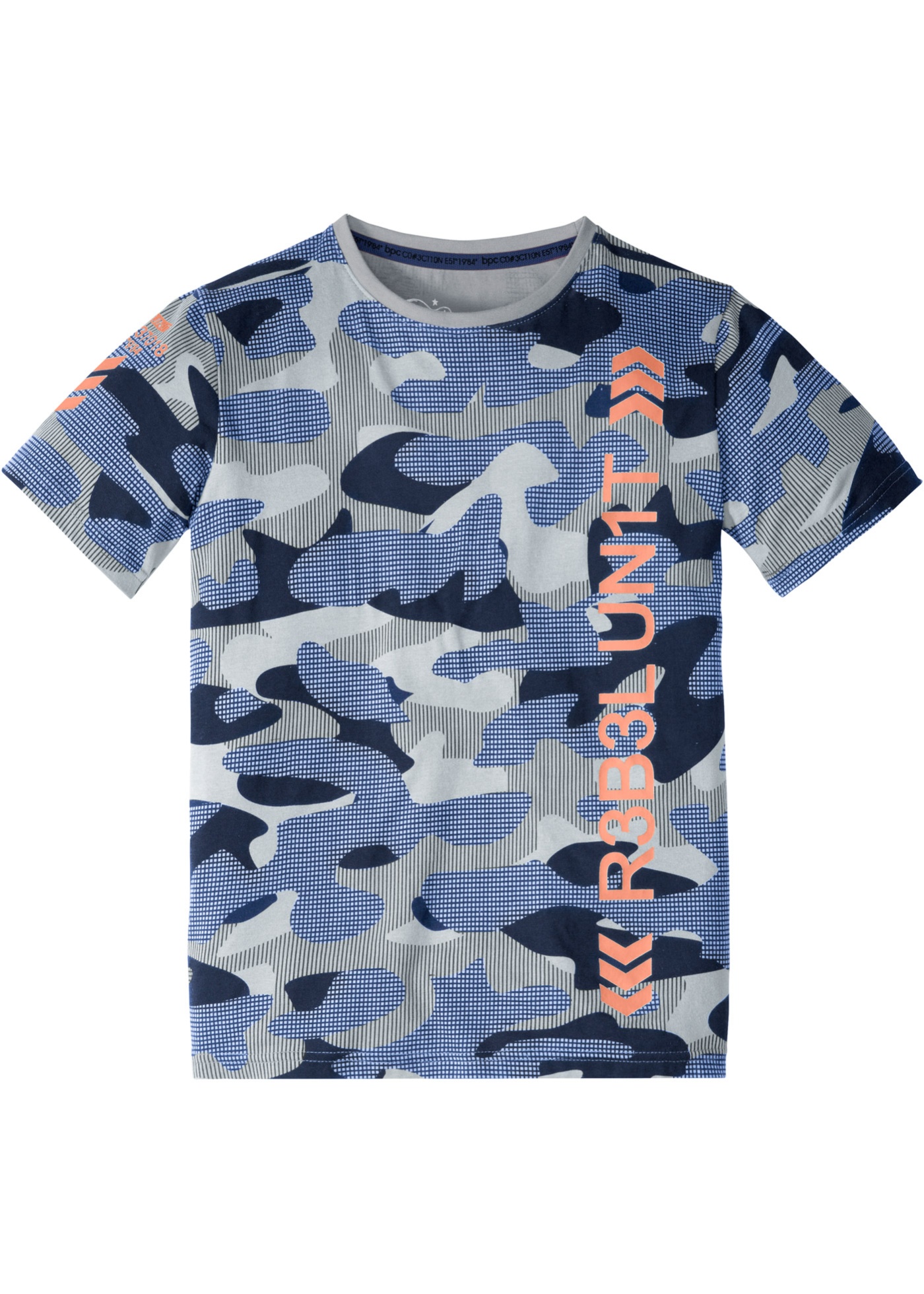T-shirt garçon à imprimé camouflage en coton