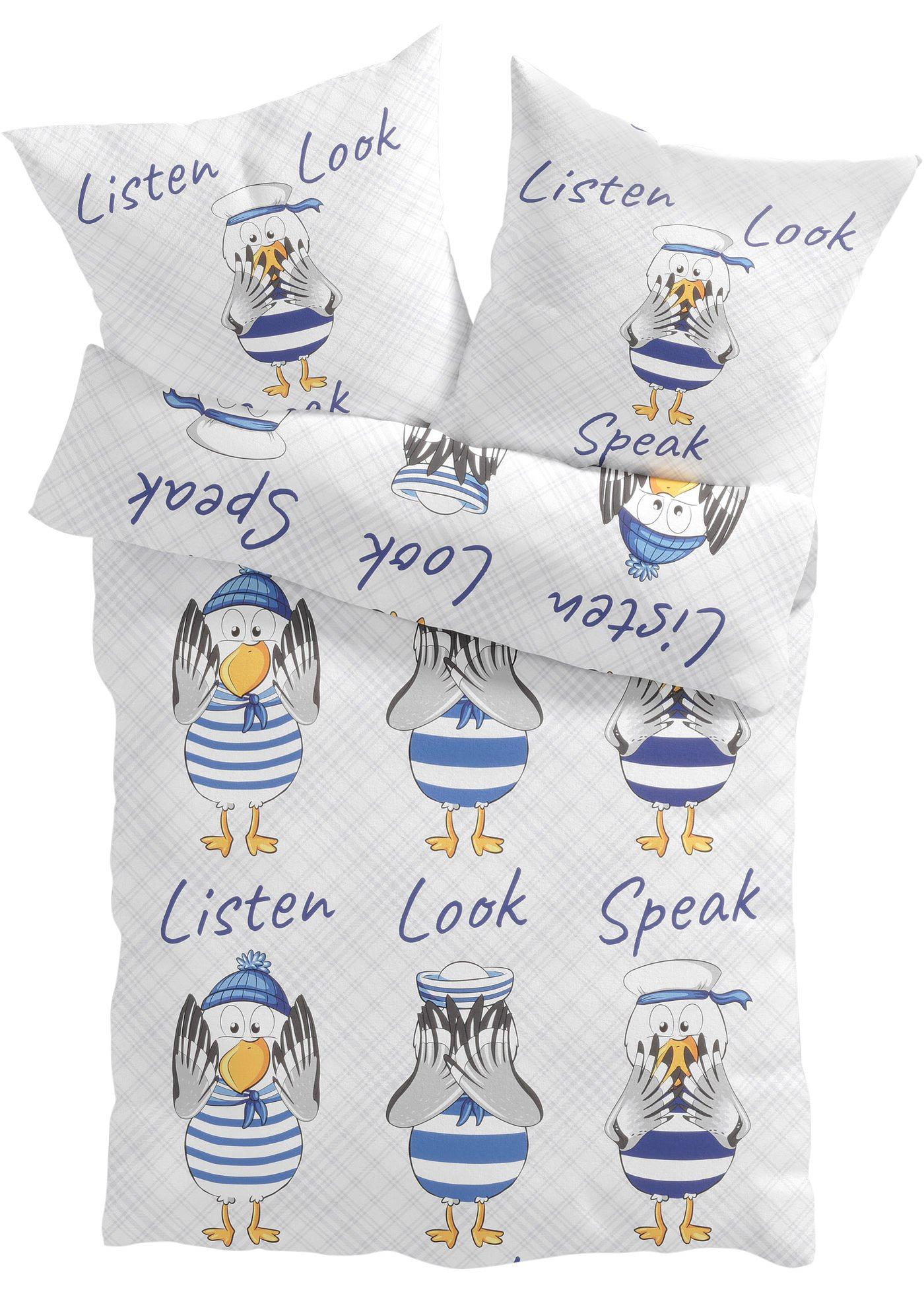 Parure de lit avec mouettes