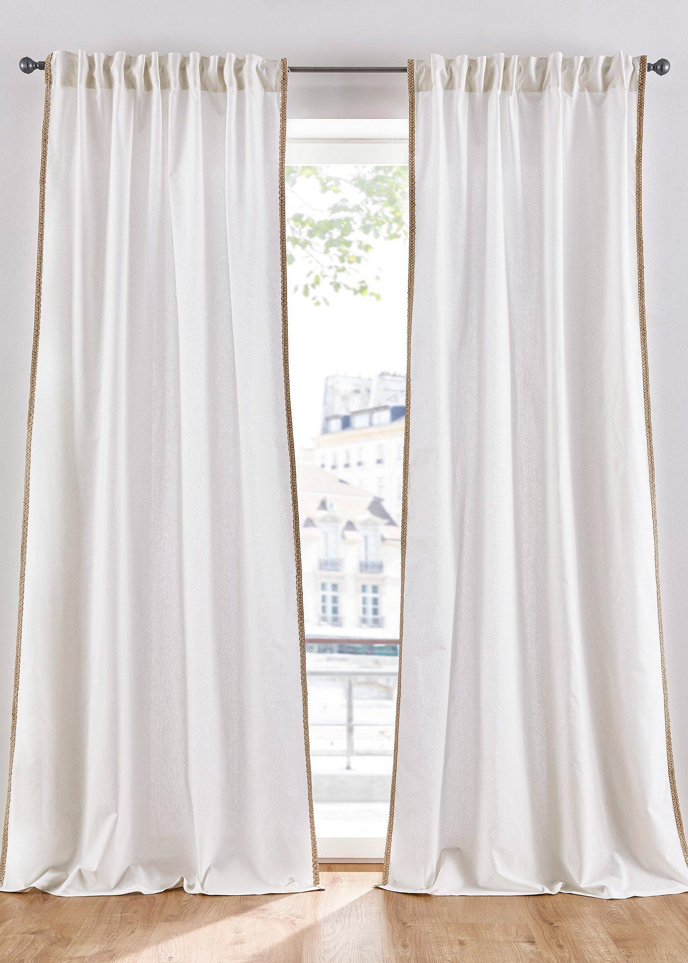 Panneau en coton avec dentelle (1 pce.)