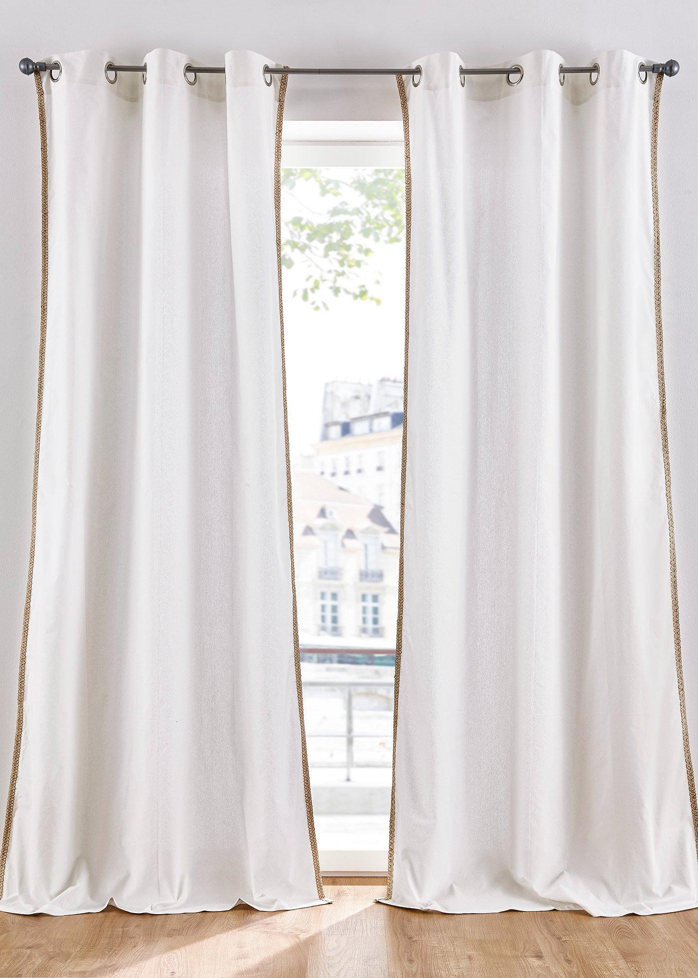 Panneau en coton avec dentelle (1 pce.)