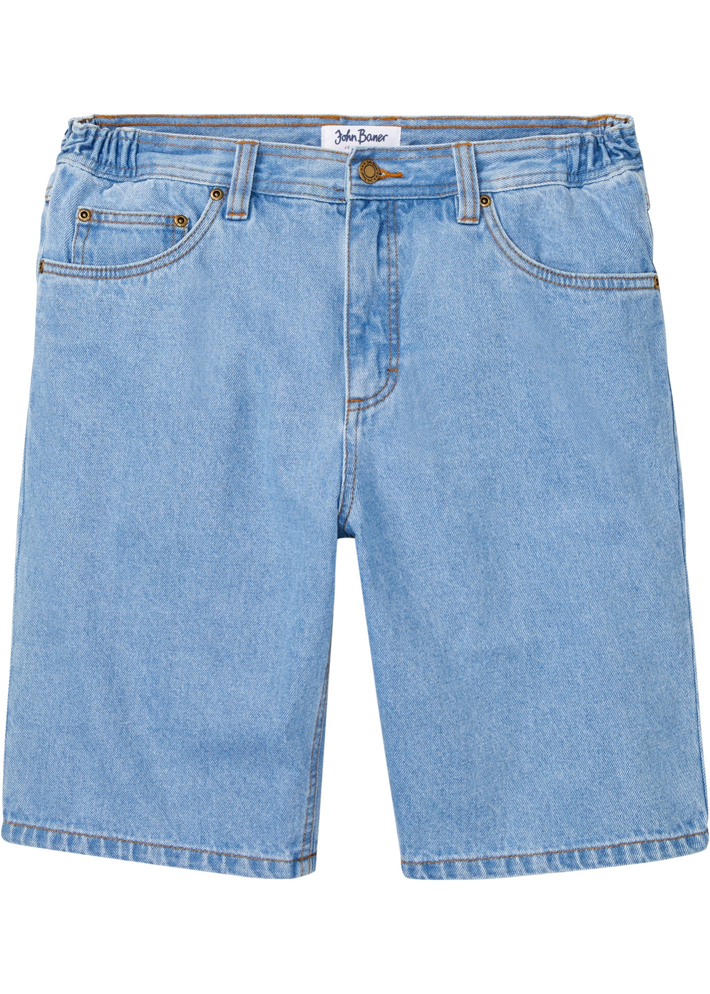 Image de Bermuda en jean avec taille extensible sur les côtés, Classic Fit