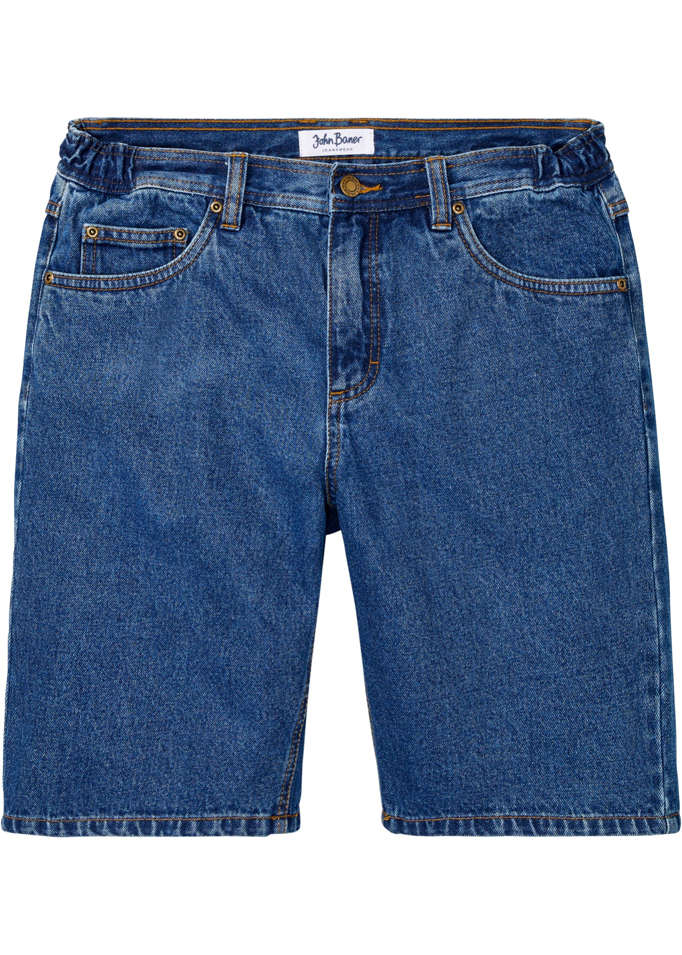 Image de Bermuda en jean avec taille extensible sur les côtés, Classic Fit