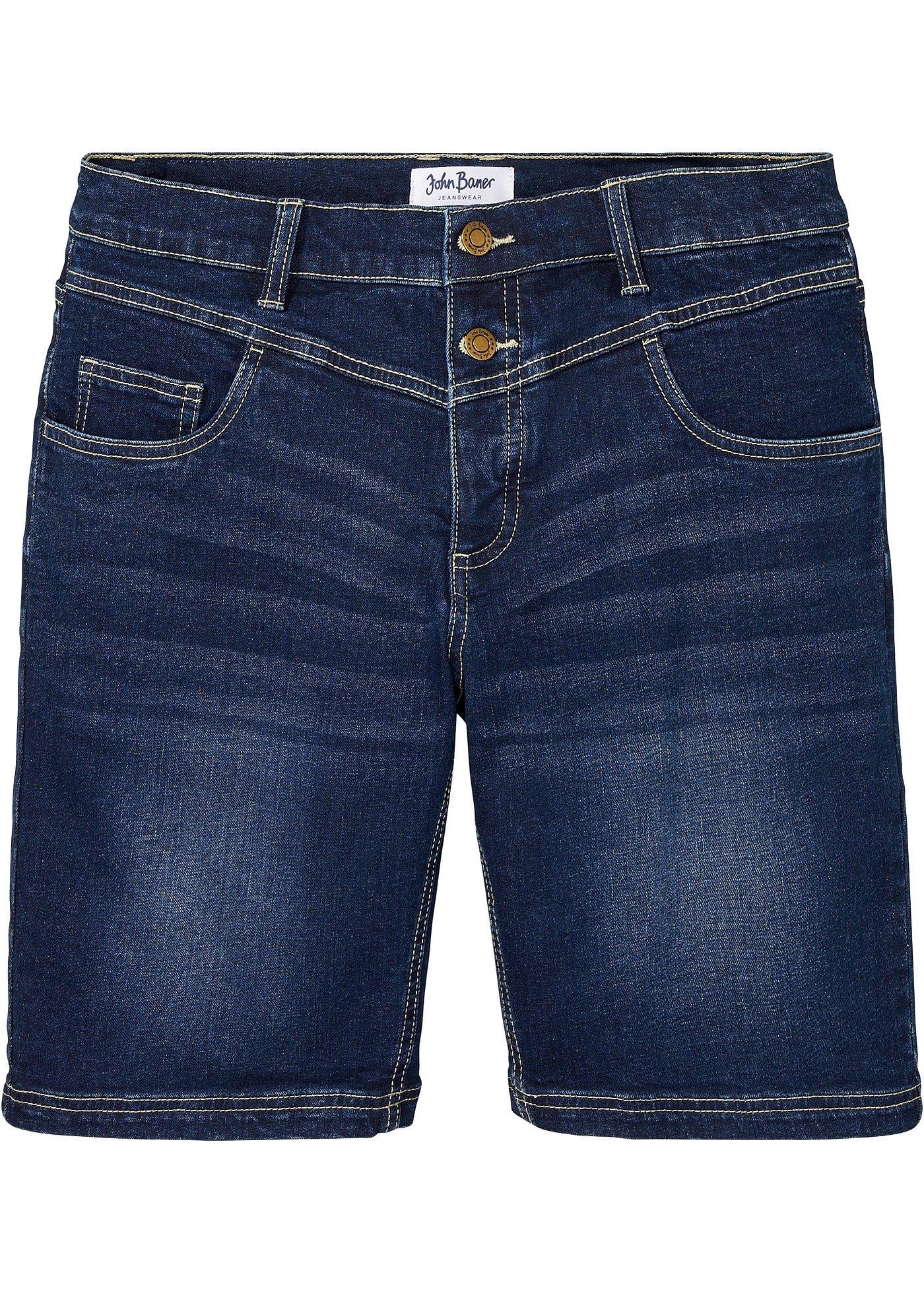 Bermuda en jean extensible, Regular Fit