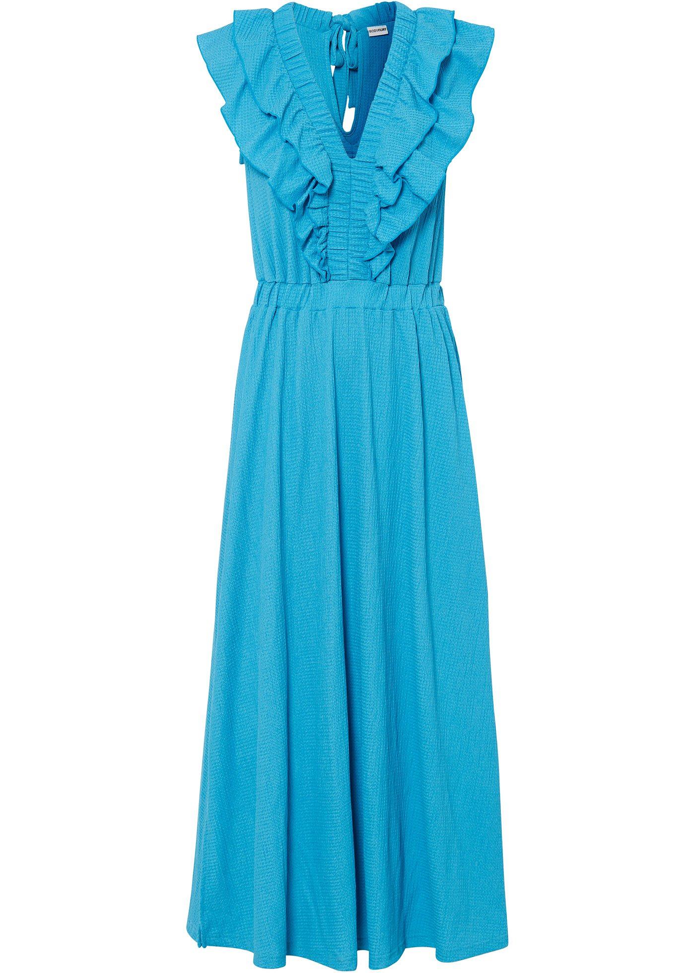 Robe longue à volants