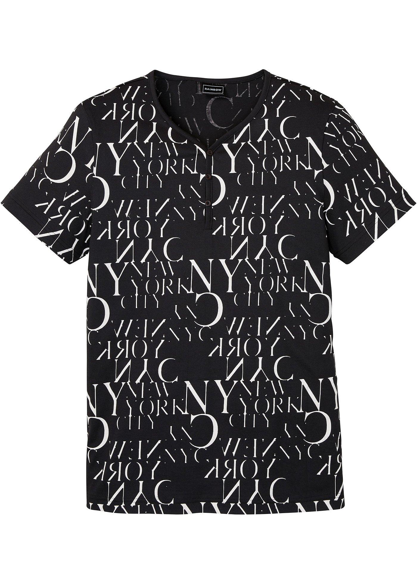 T-shirt col Henley, Slim Fit