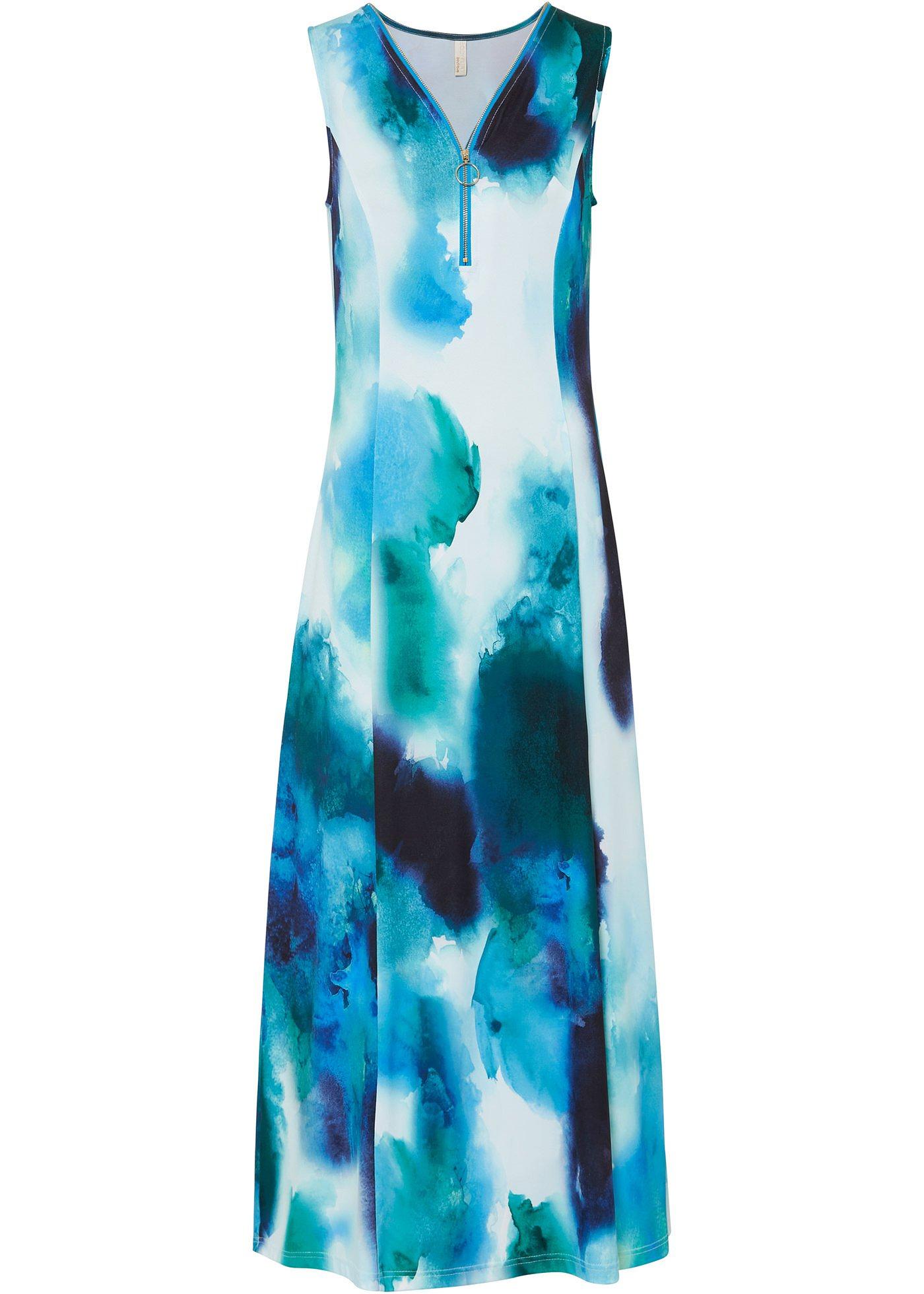 Robe longue en jersey avec zip