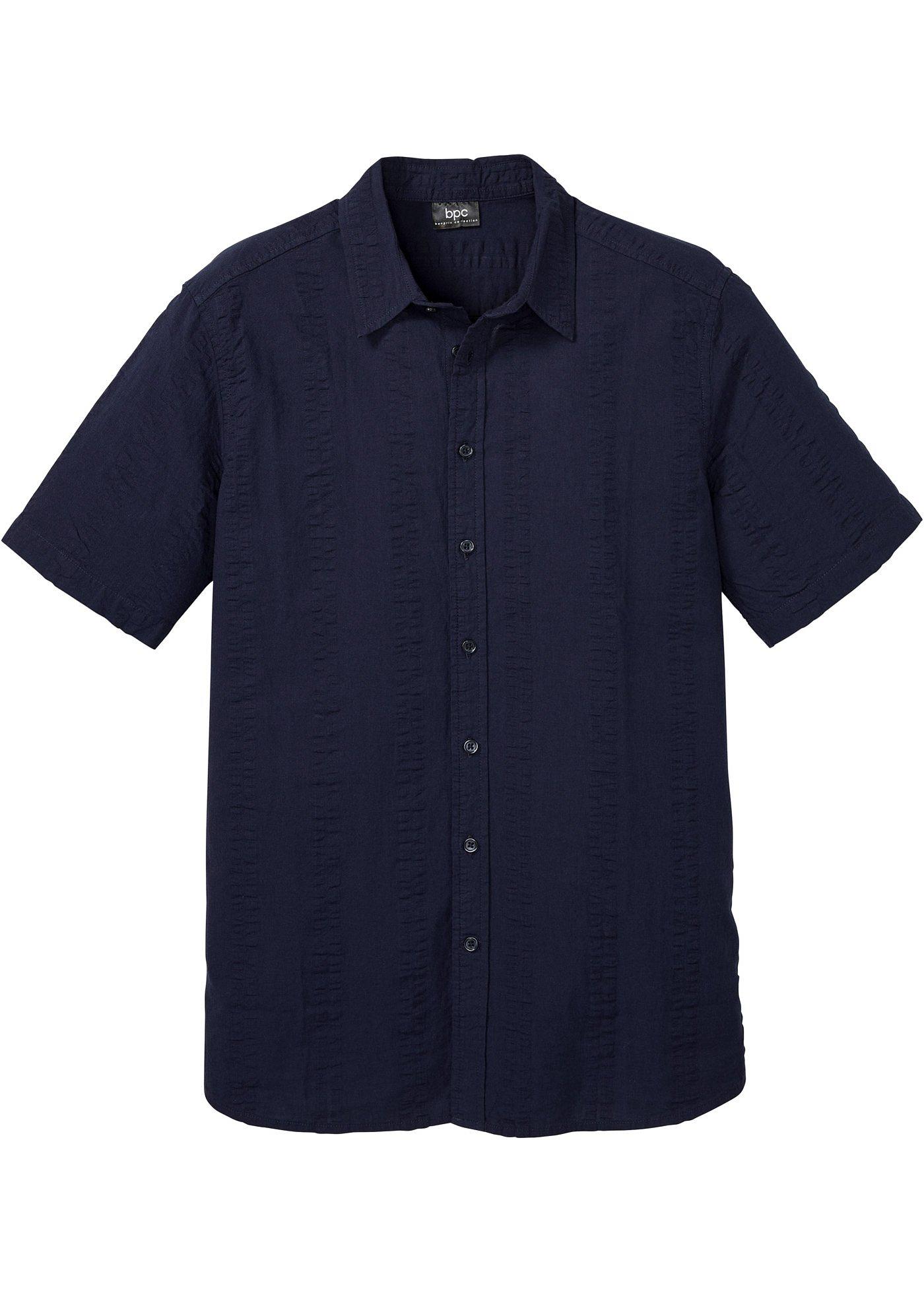 Image de Chemise manches courtes en crépon de coton