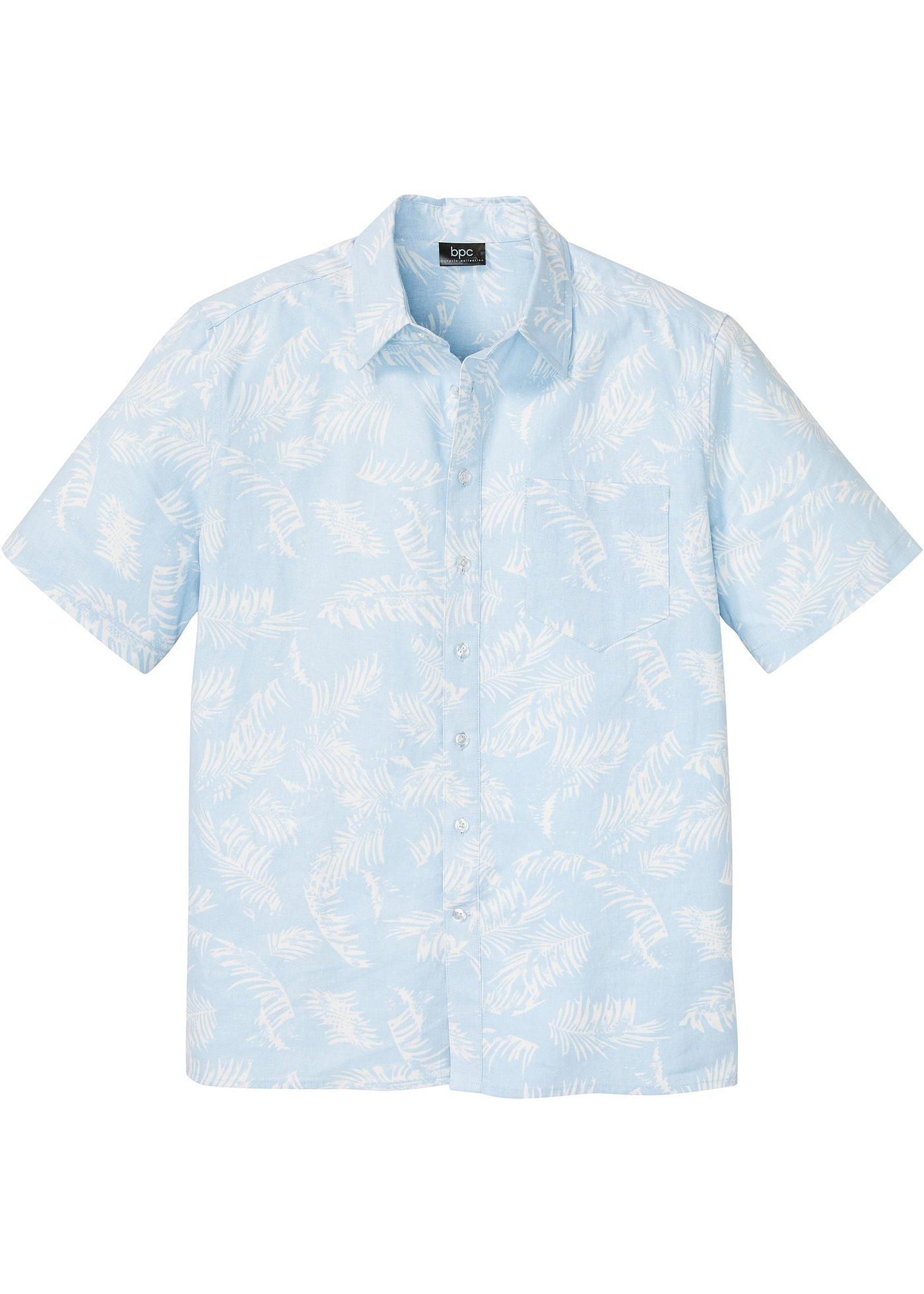 Image de Chemise manches courtes en lin majoritaire, Regular Fit