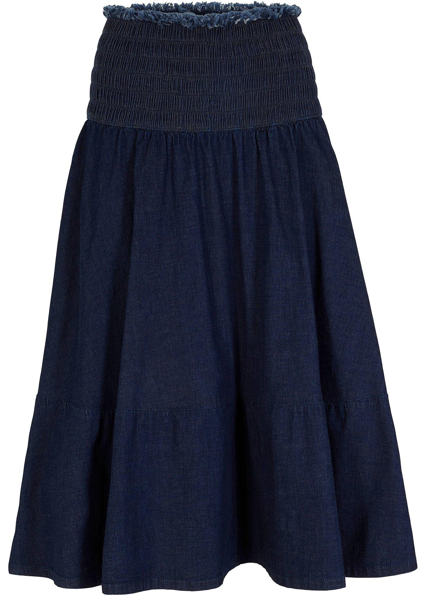 Image de Jupe en jean avec taille élastiquée
