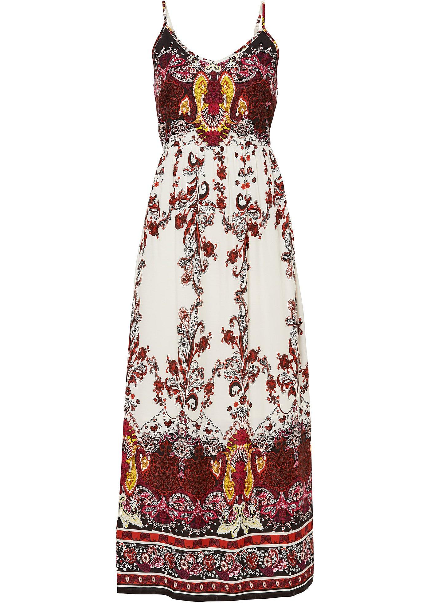 Robe longue avec imprimé paisley en viscose