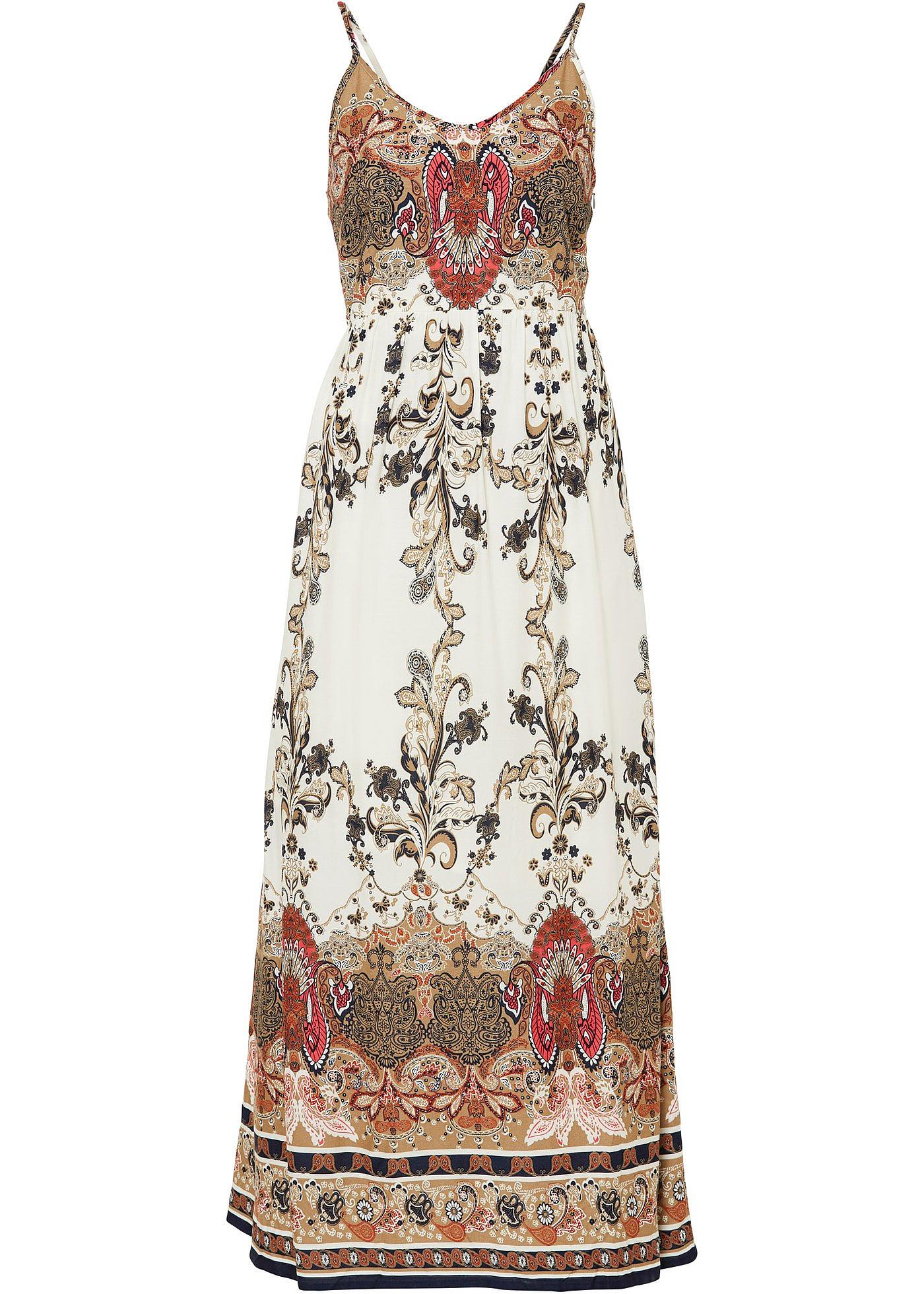 Robe longue avec imprimé paisley en viscose