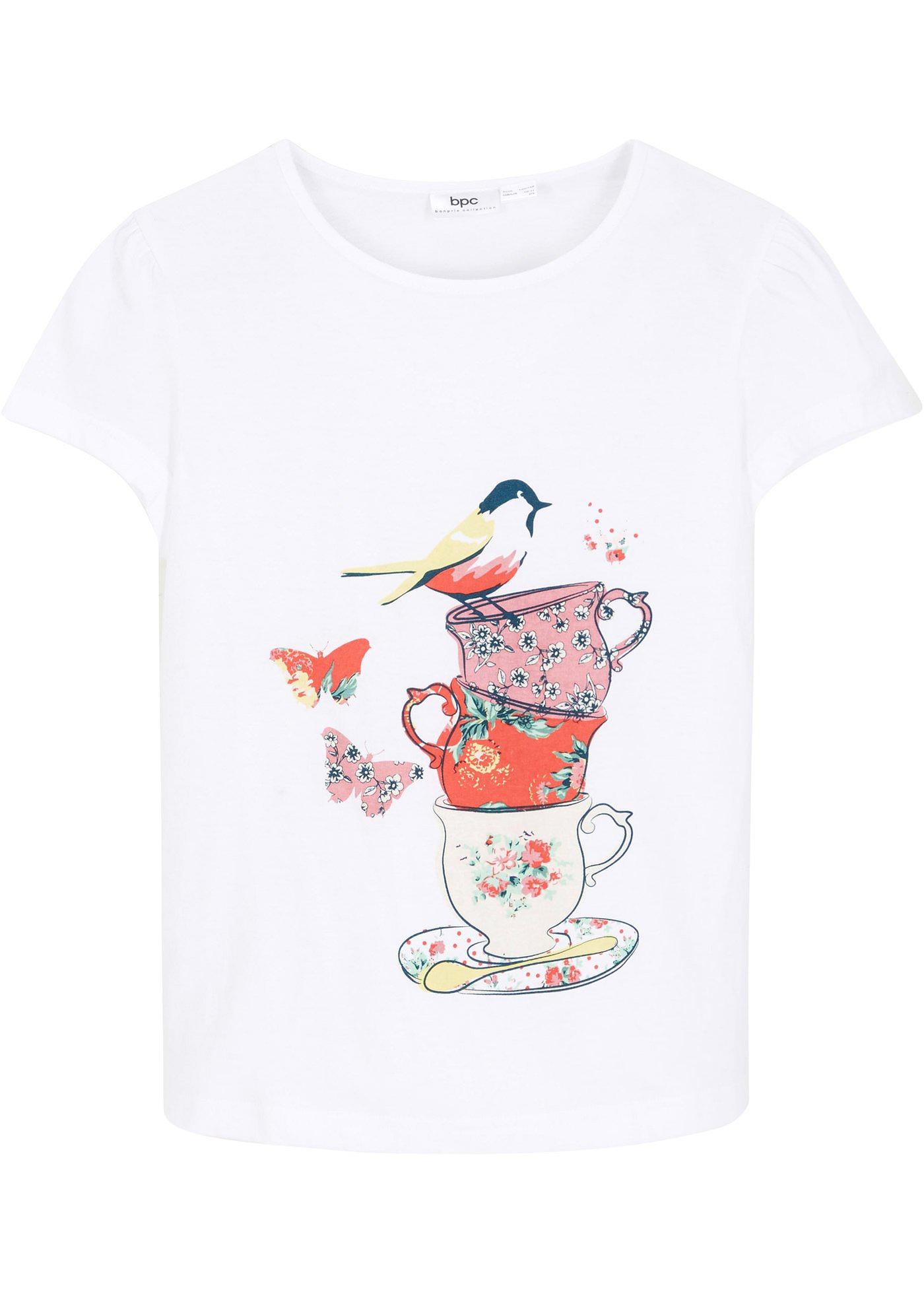T-shirt fille avec ruchés