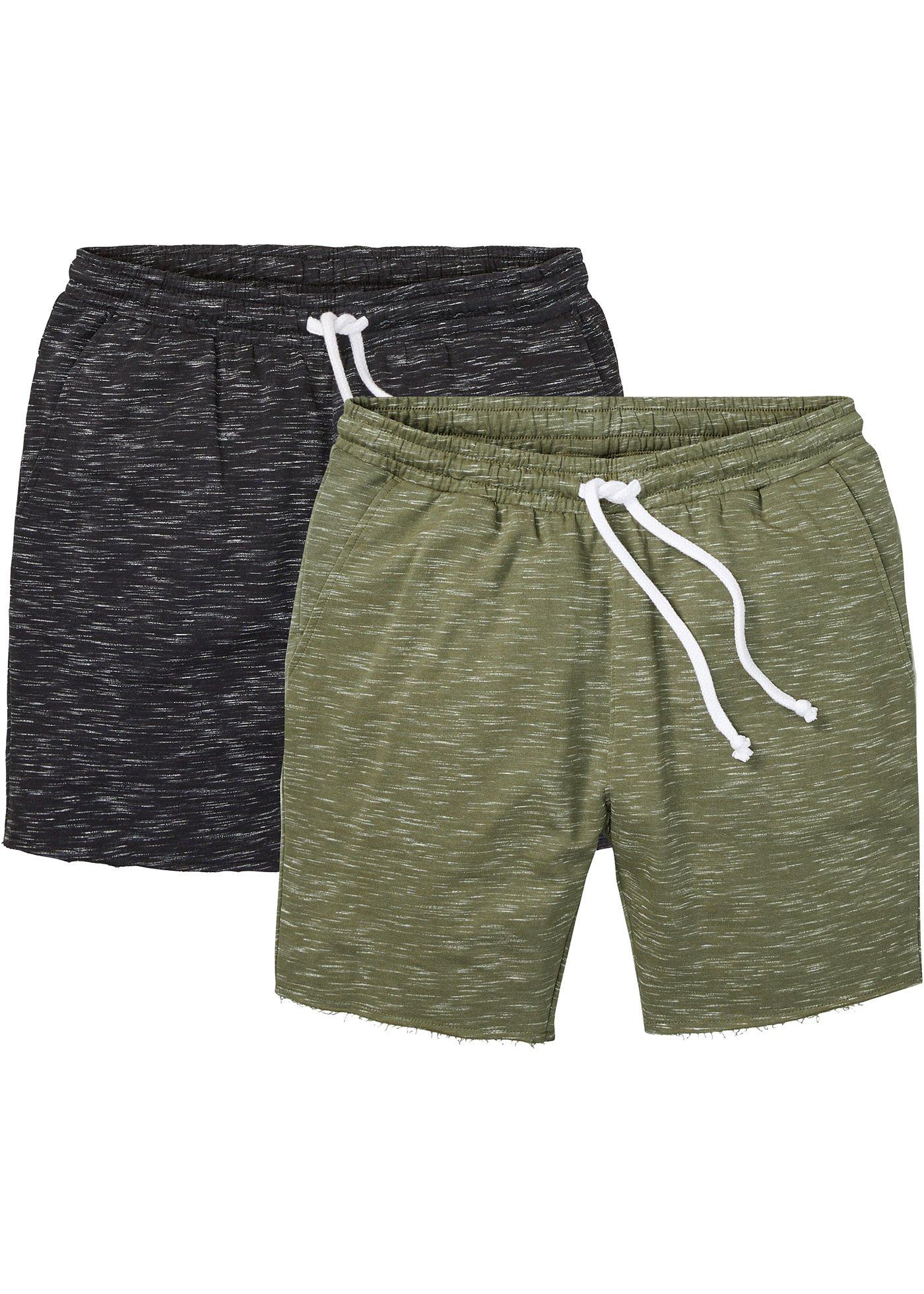 Image de Lot de 2 shorts en sweat avec bordure roulottée, Regular Fit