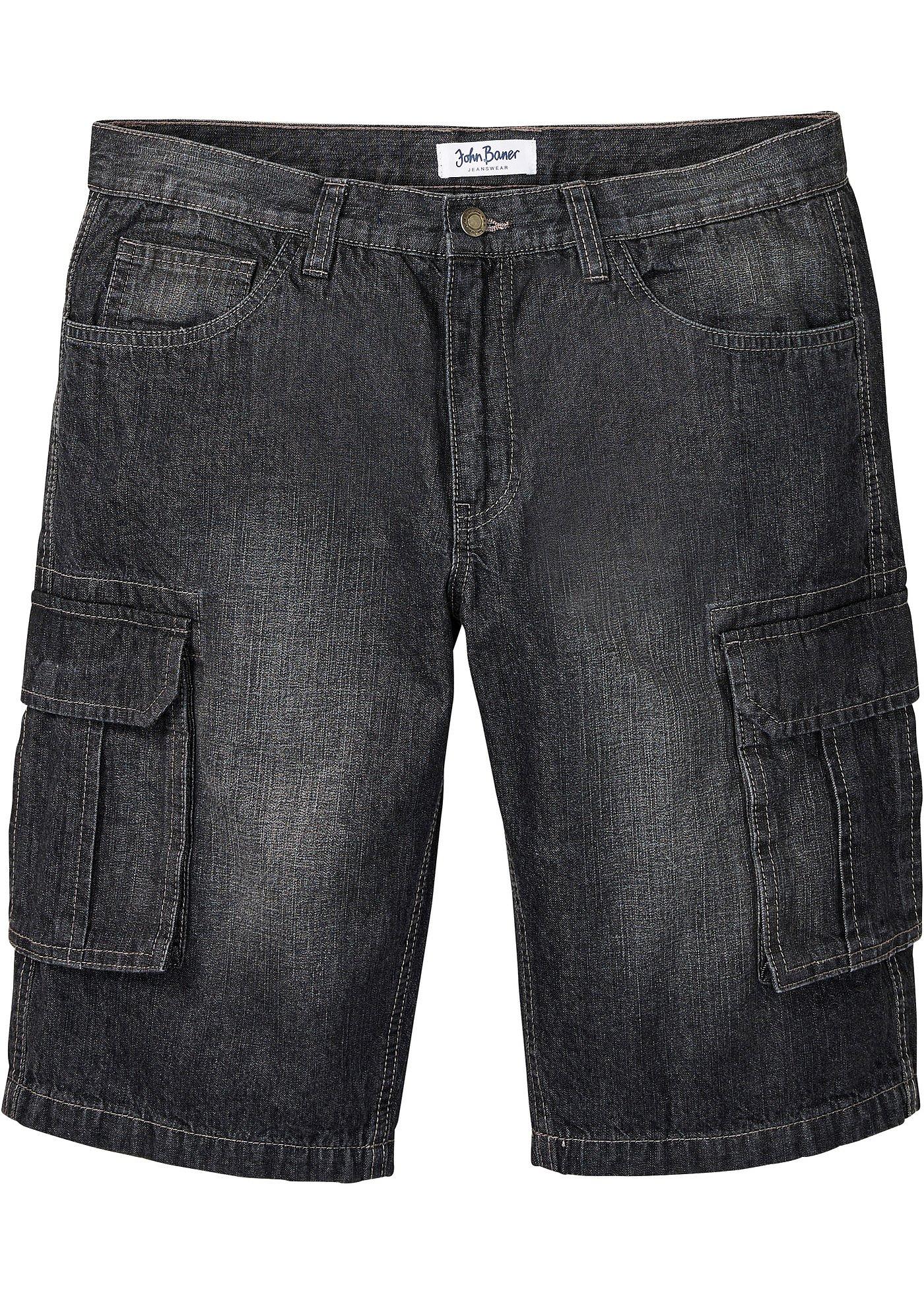 Bermuda en jean cargo, Loose Fit