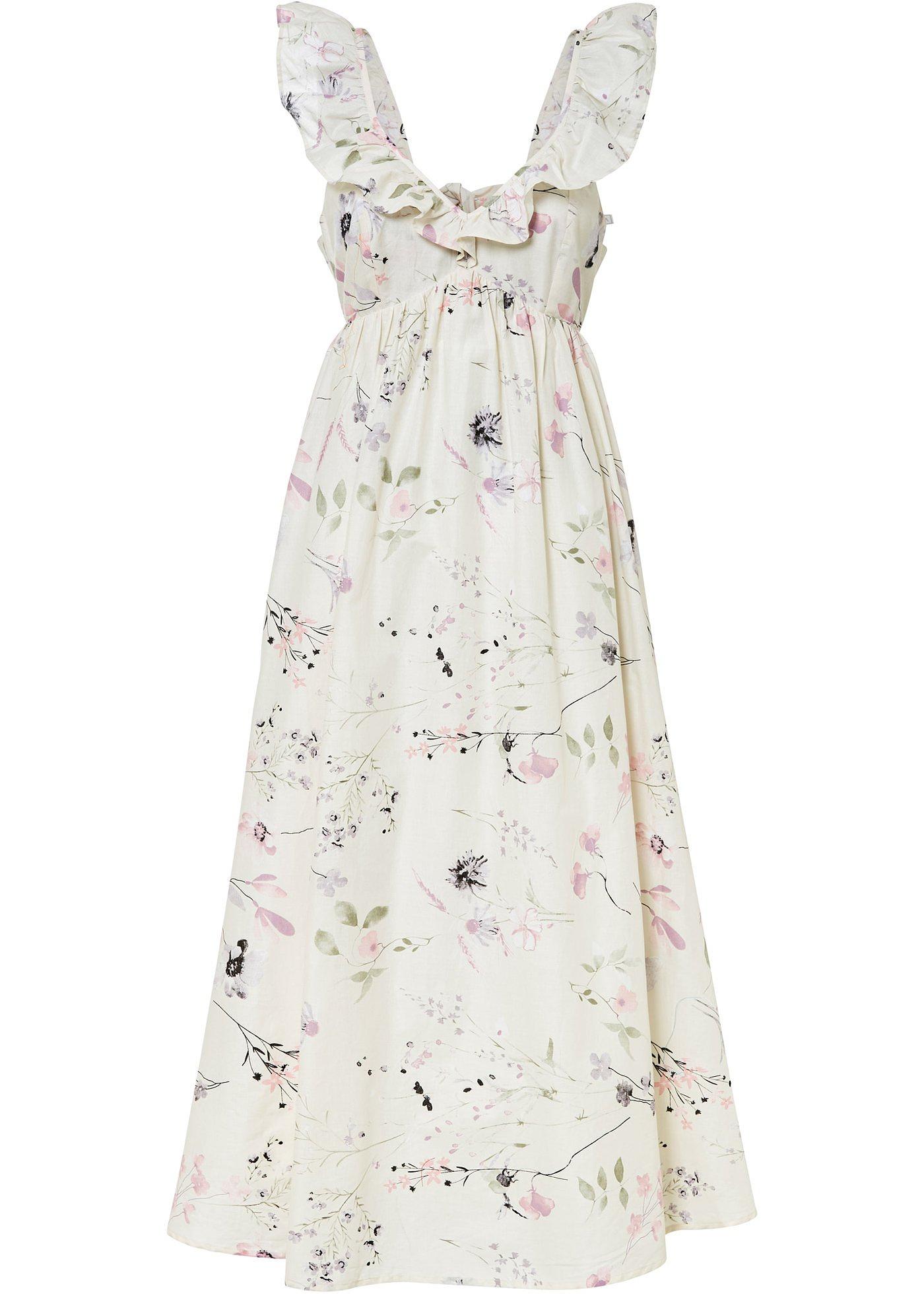Robe longue à fleurs