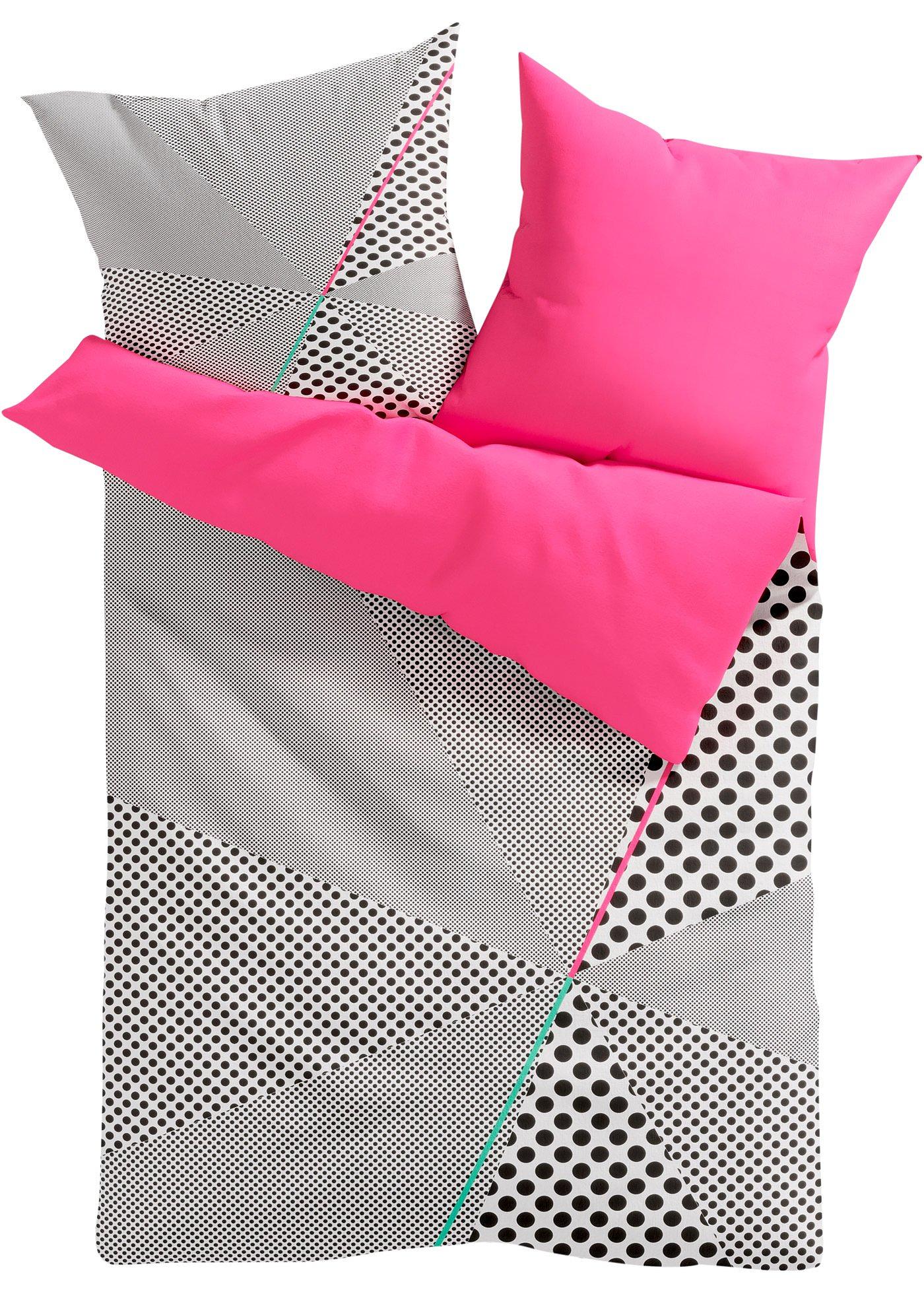 Parure de lit réversible avec motif abstrait