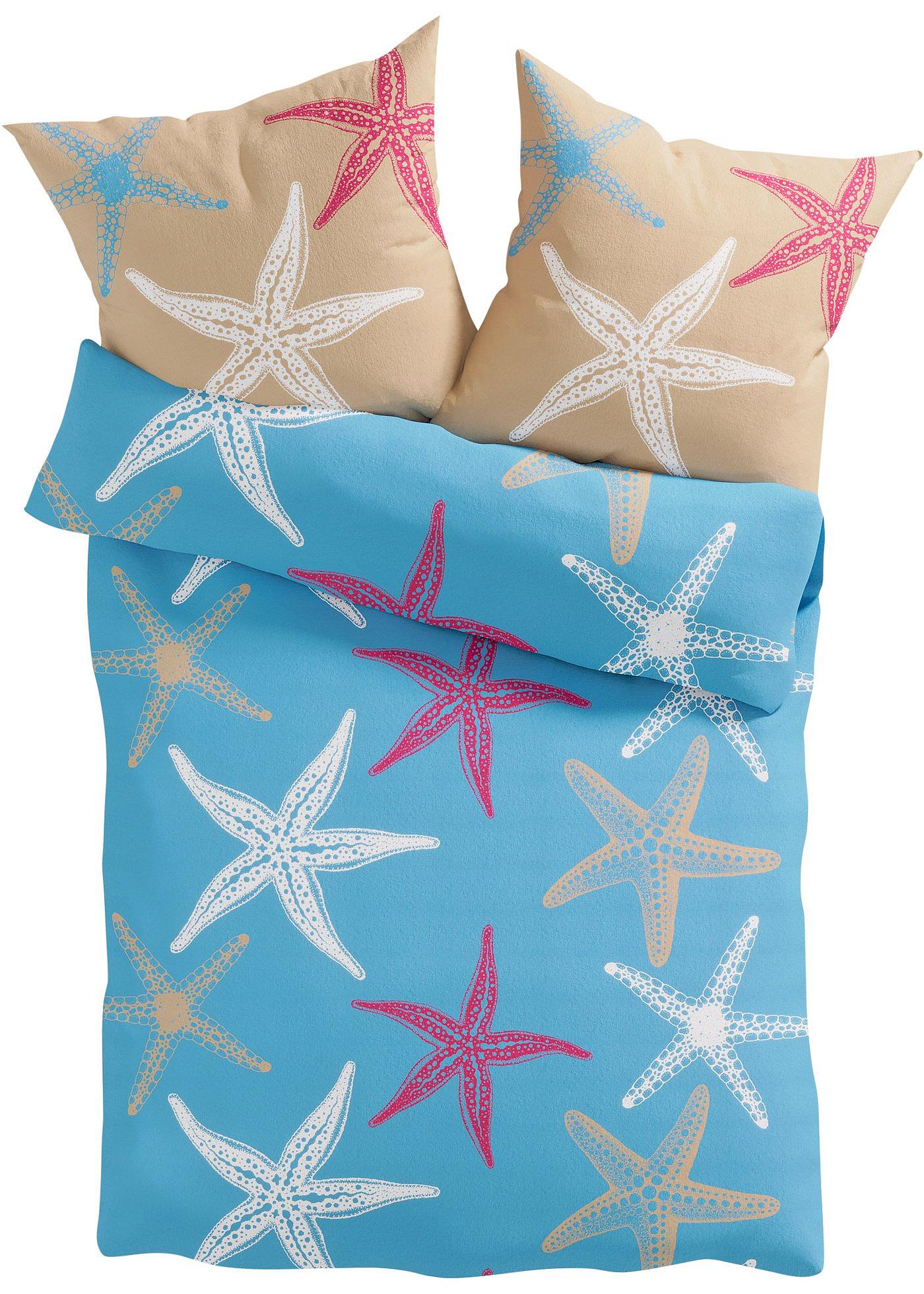 Parure de lit réversible avec étoiles de mer