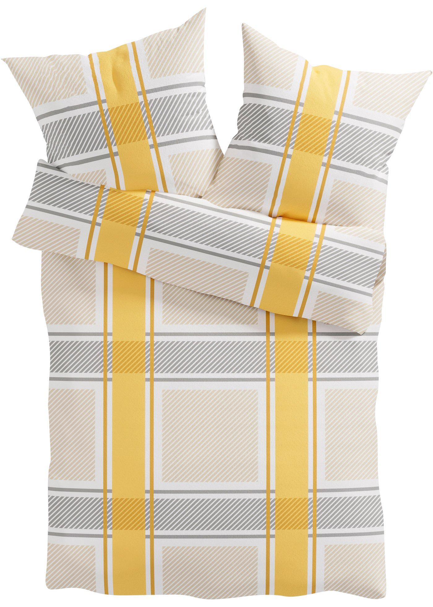 Parure de lit à carreaux