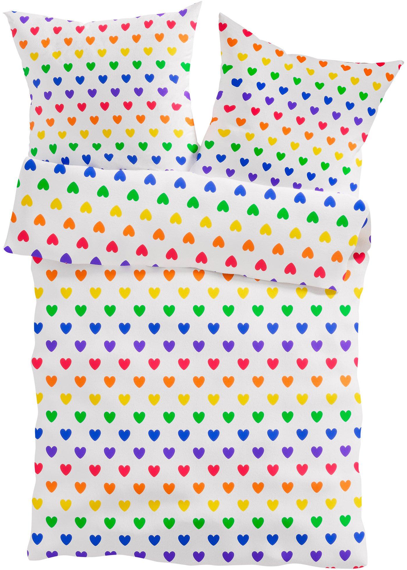 Parure de lit avec cœurs
