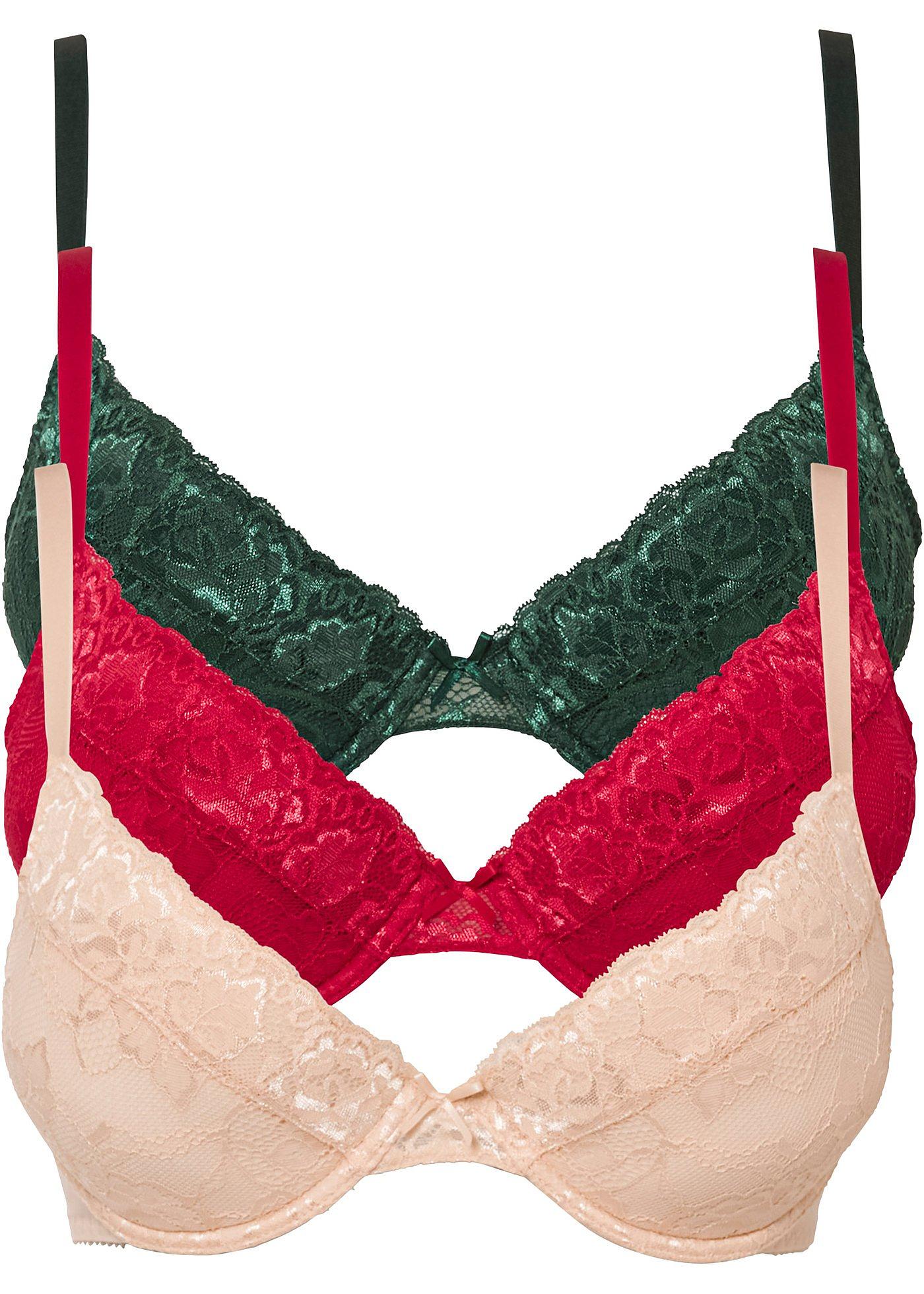 Lot de 3 soutiens-gorge push-up avec armatures