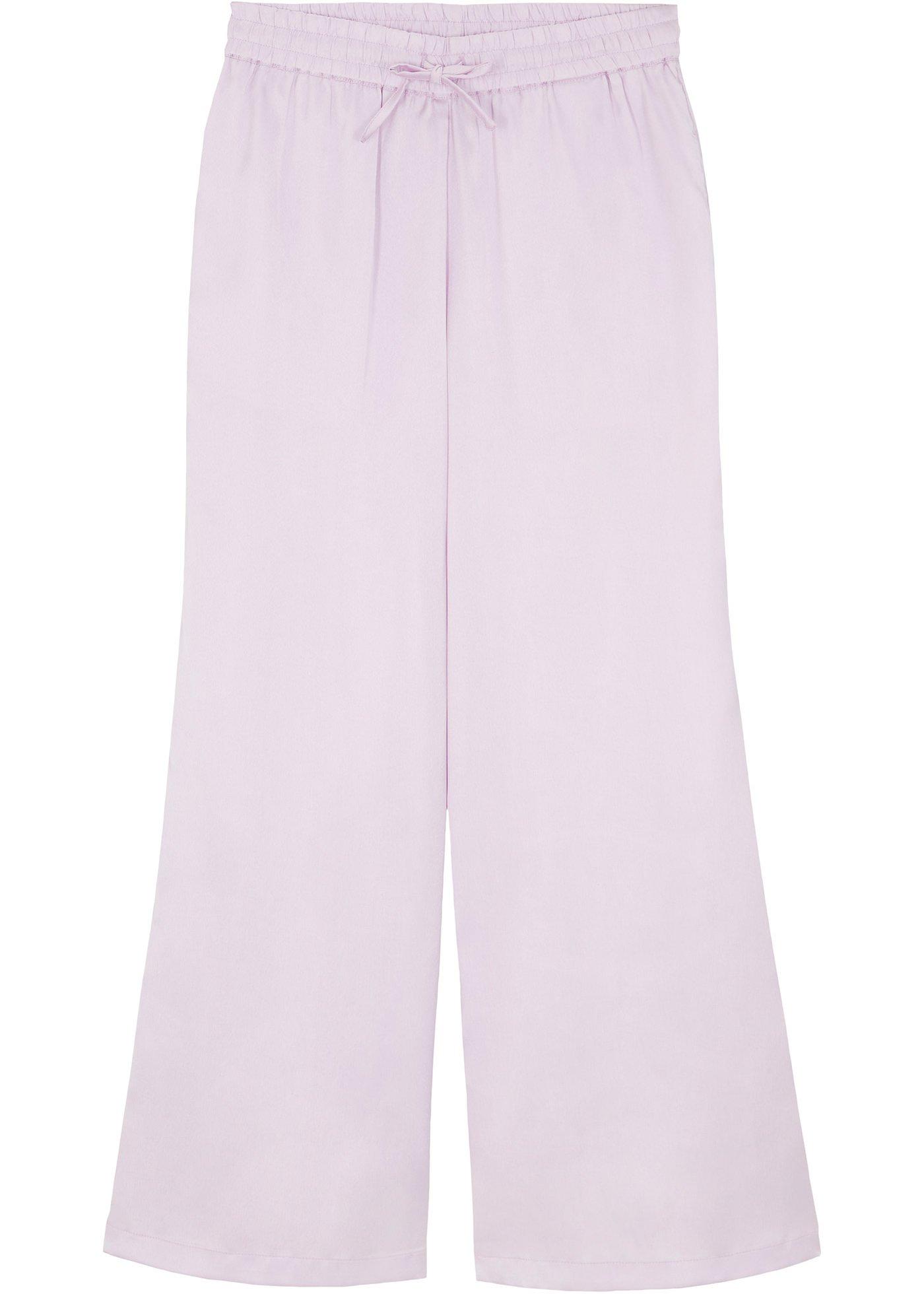 Pantalon en satin fille avec taille élastiquée