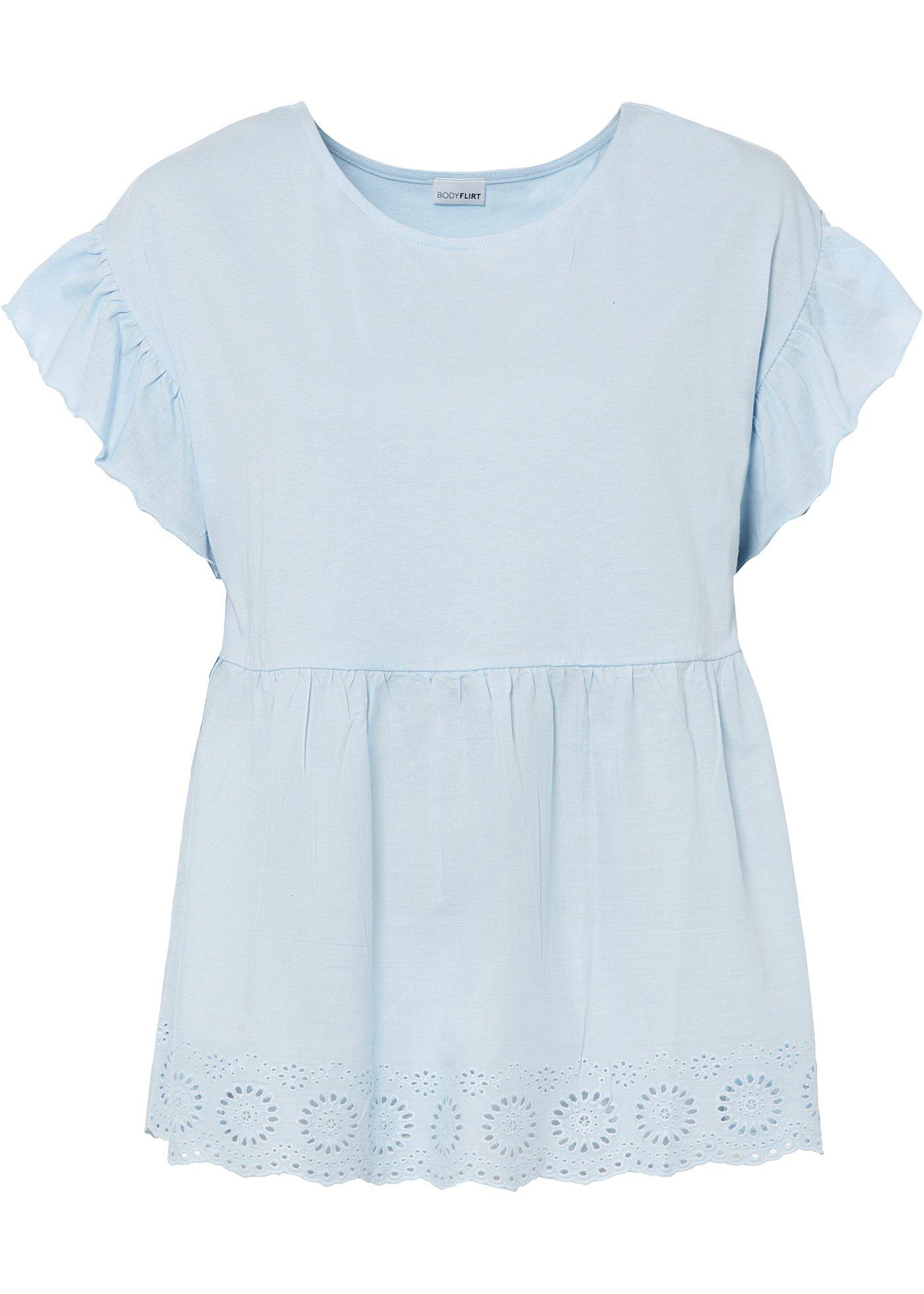 T-shirt à broderie ajourée