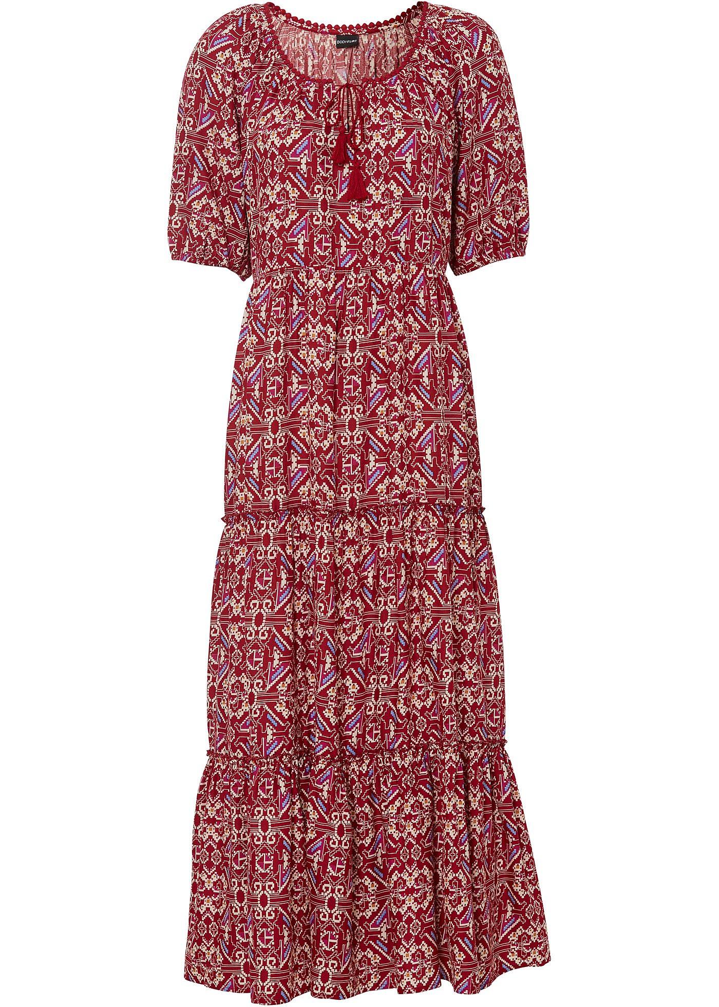 Robe longue imprimée en viscose durable