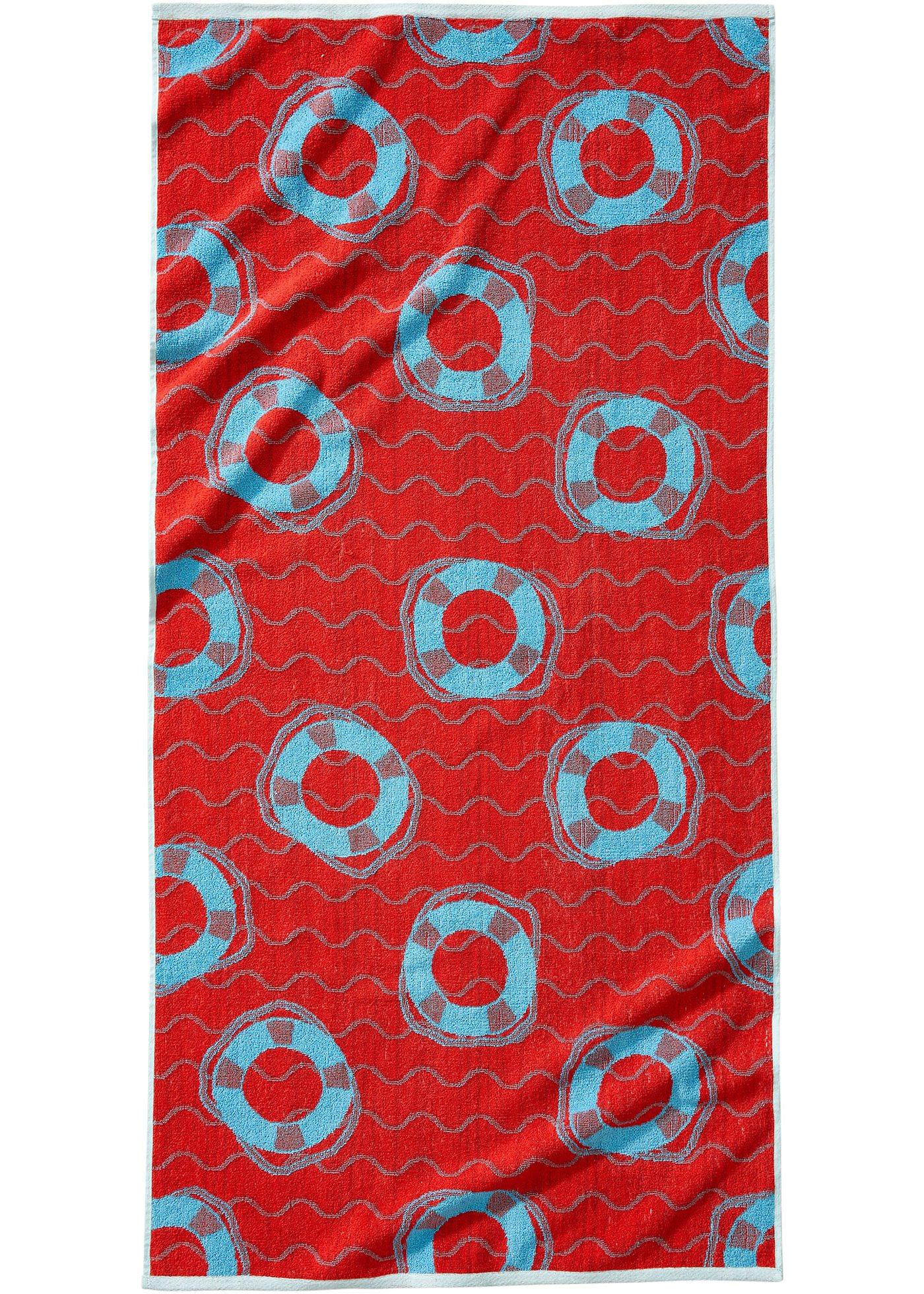 Drap de plage à motif marin