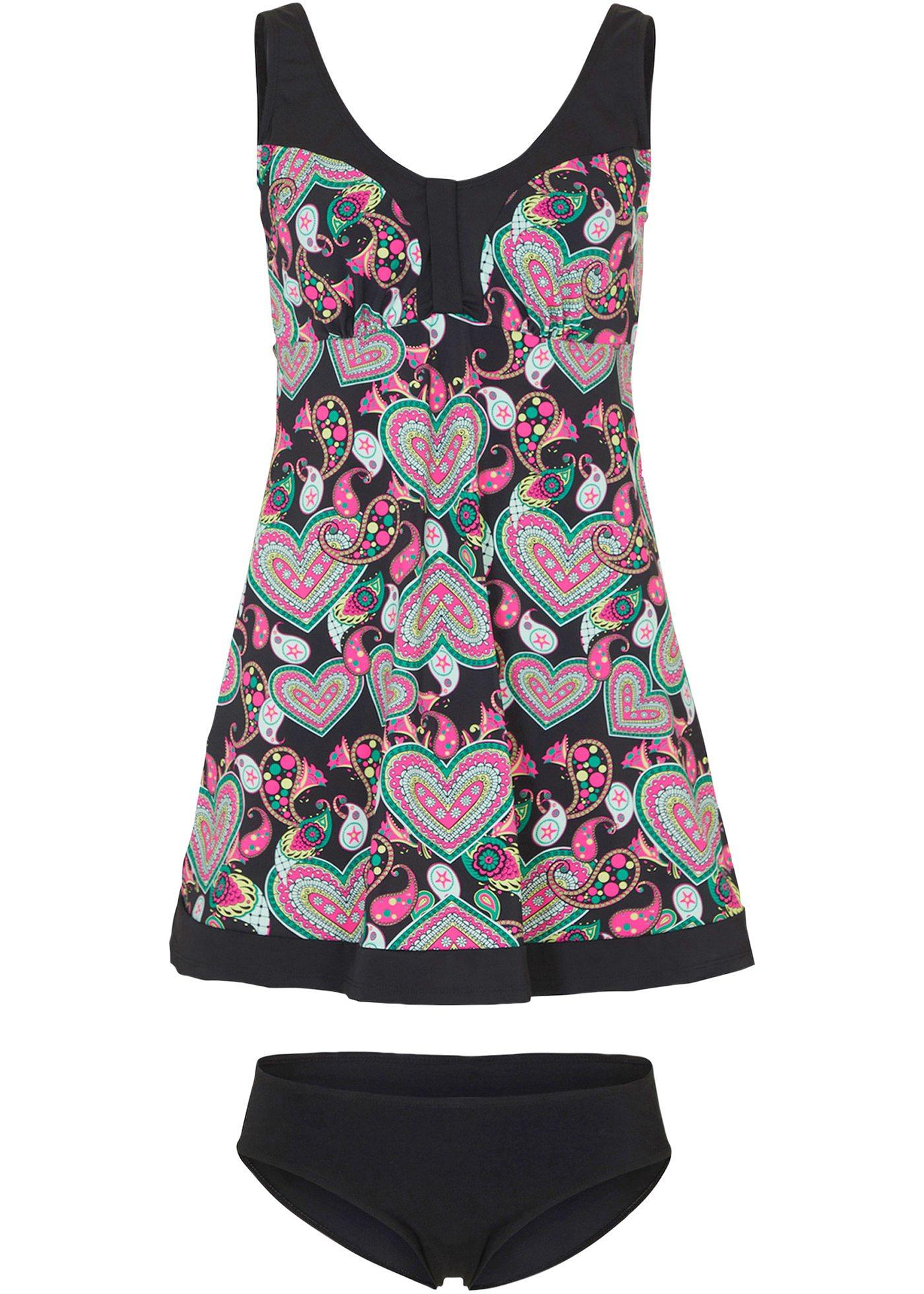 Tankini (Ens. 2 pces.) grande stature avec polyamide recyclé