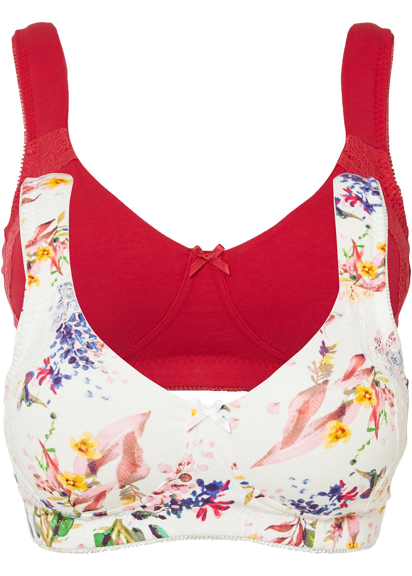 Image de Lot de 2 soutiens-gorge minimiseur sans armatures avec coton