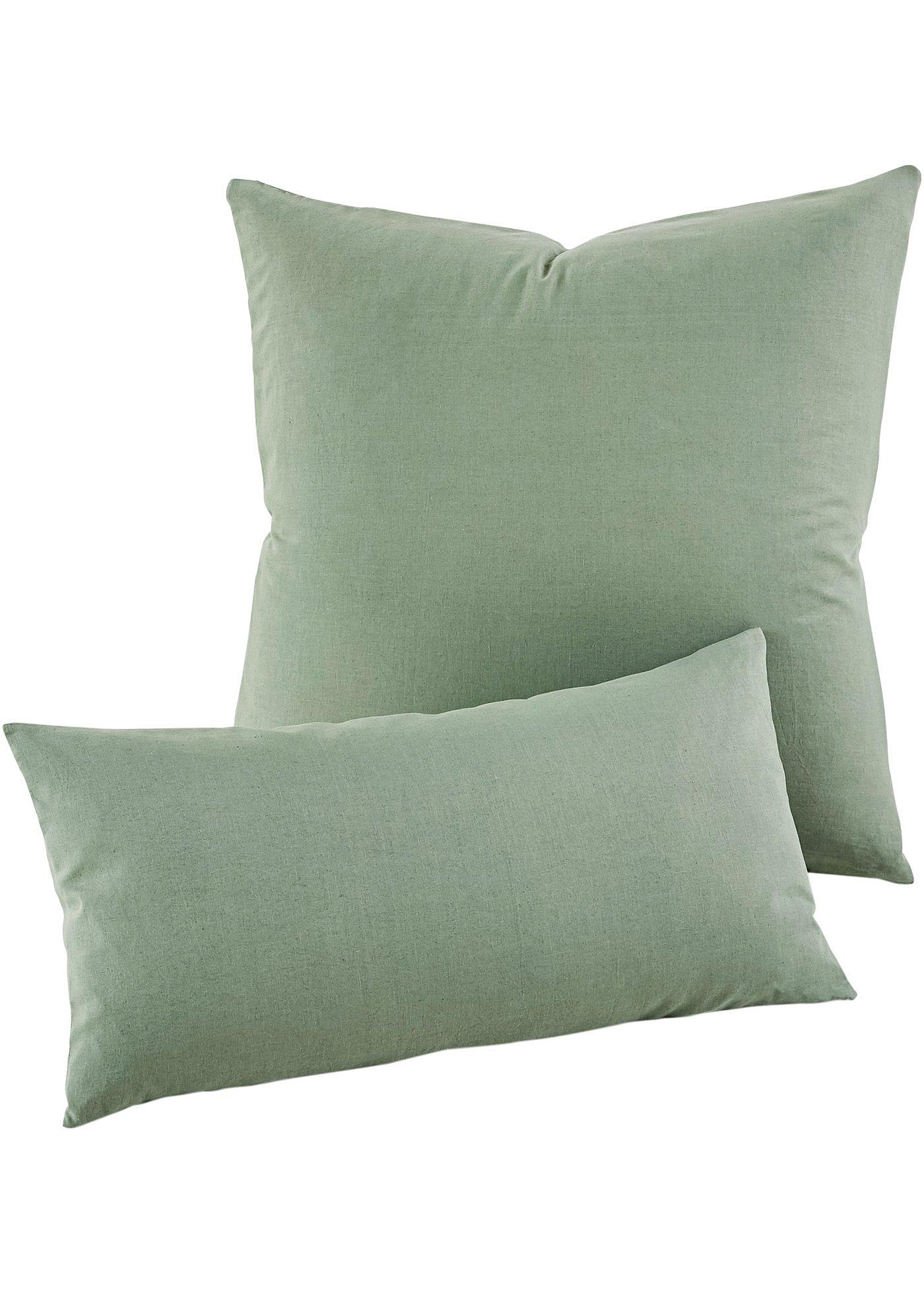 Lot de 2 housses de coussin moitié lin