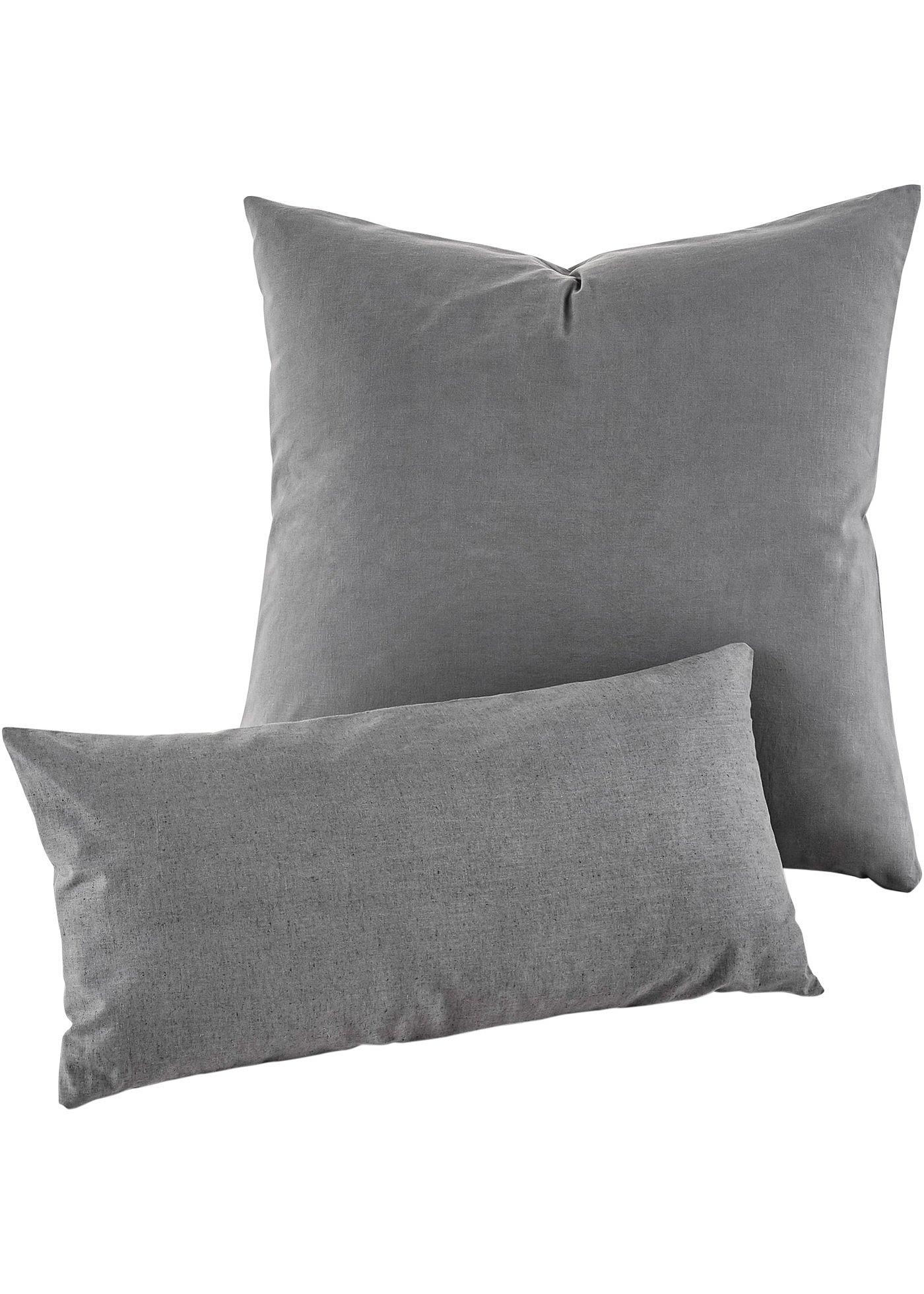 Lot de 2 housses de coussin moitié lin