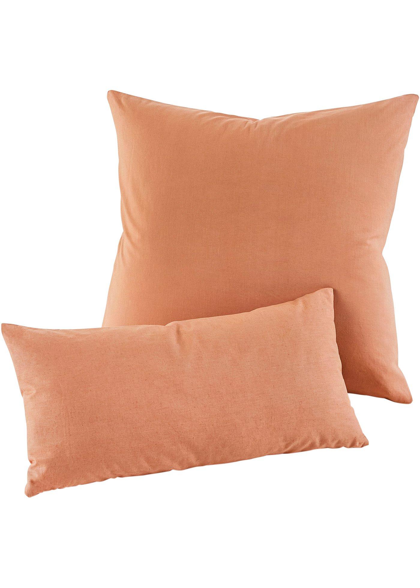 Lot de 2 housses de coussin moitié lin