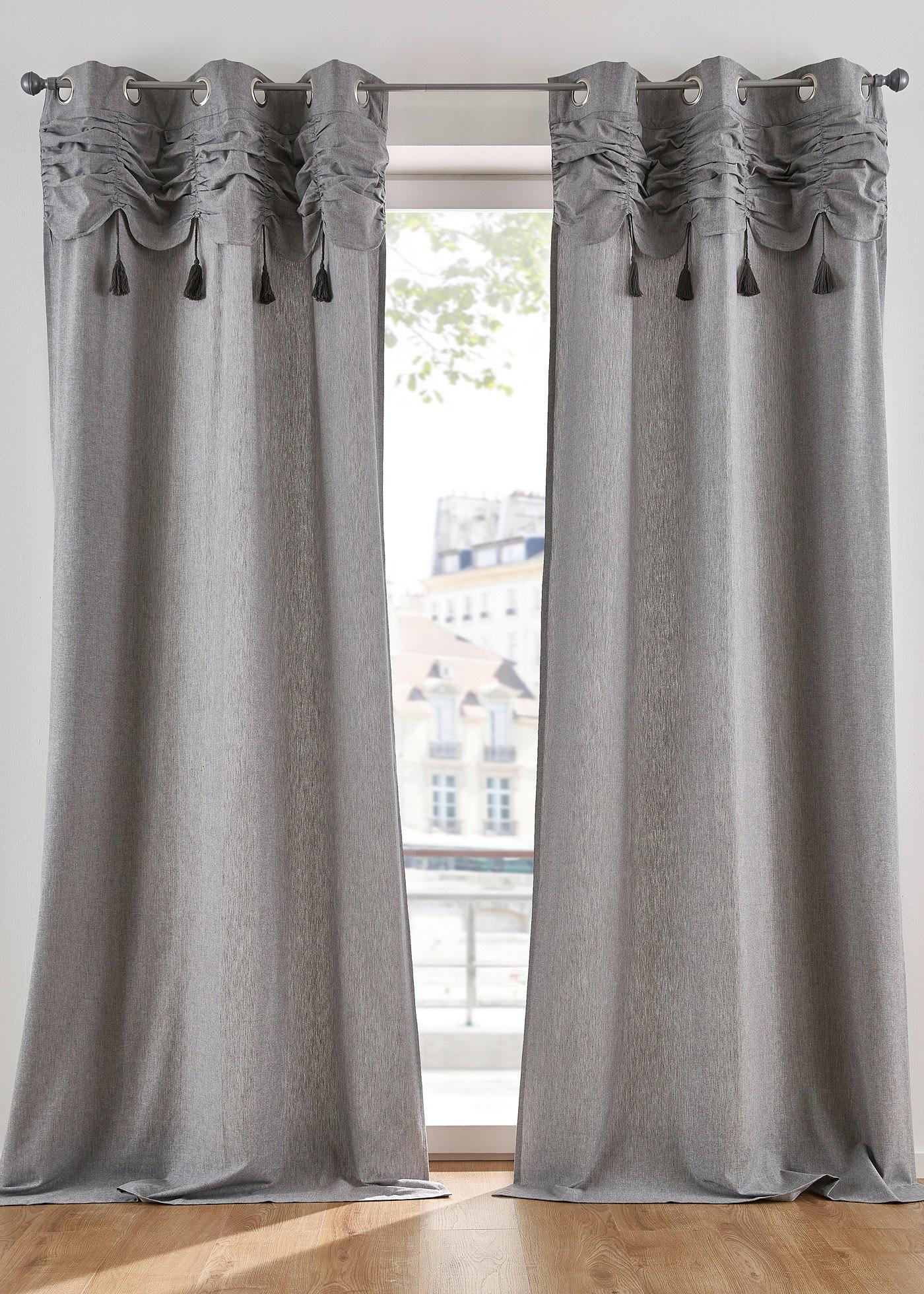 Panneau avec décor froncé (1 pce.)