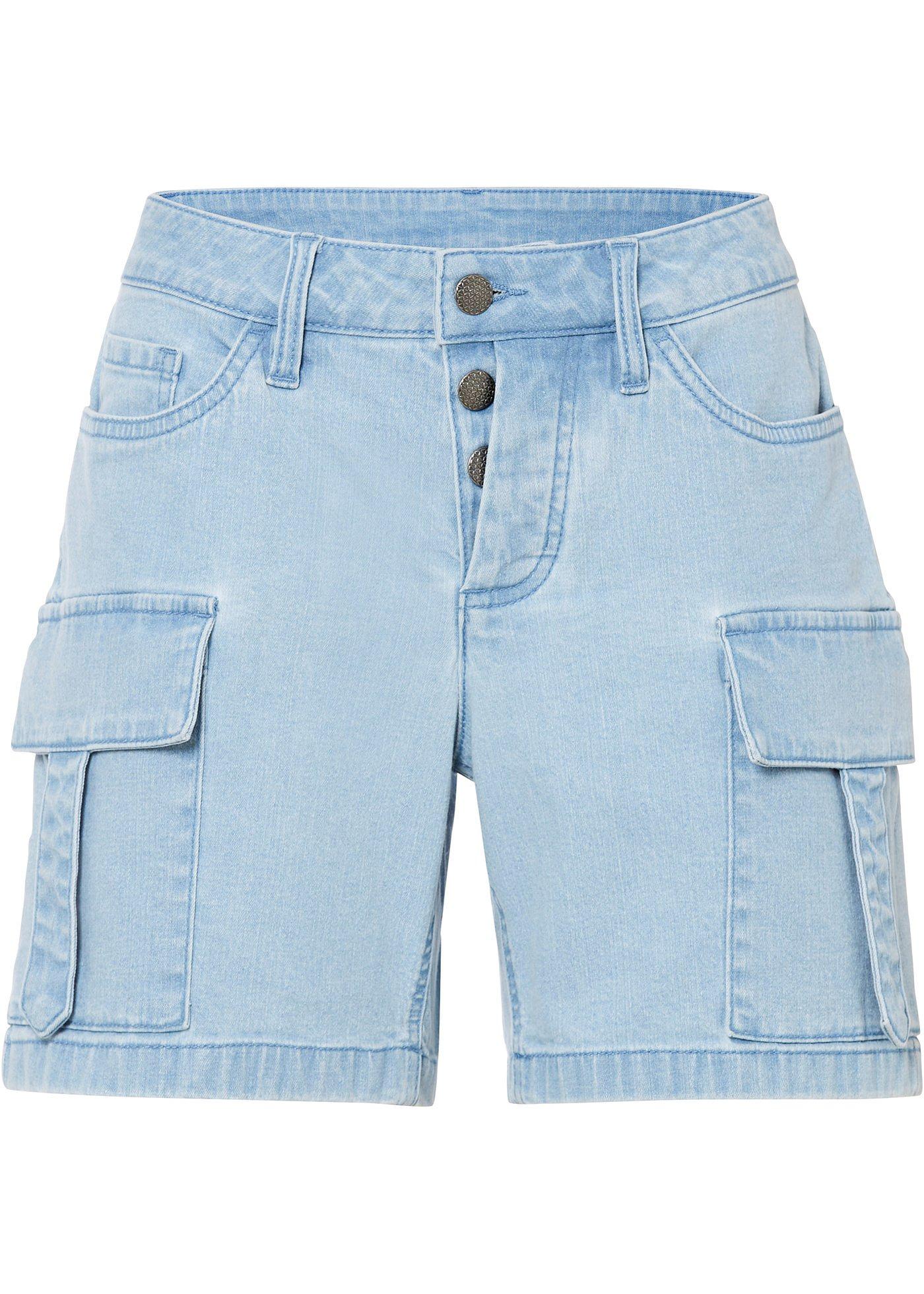 Short en jean avec poches plaquées