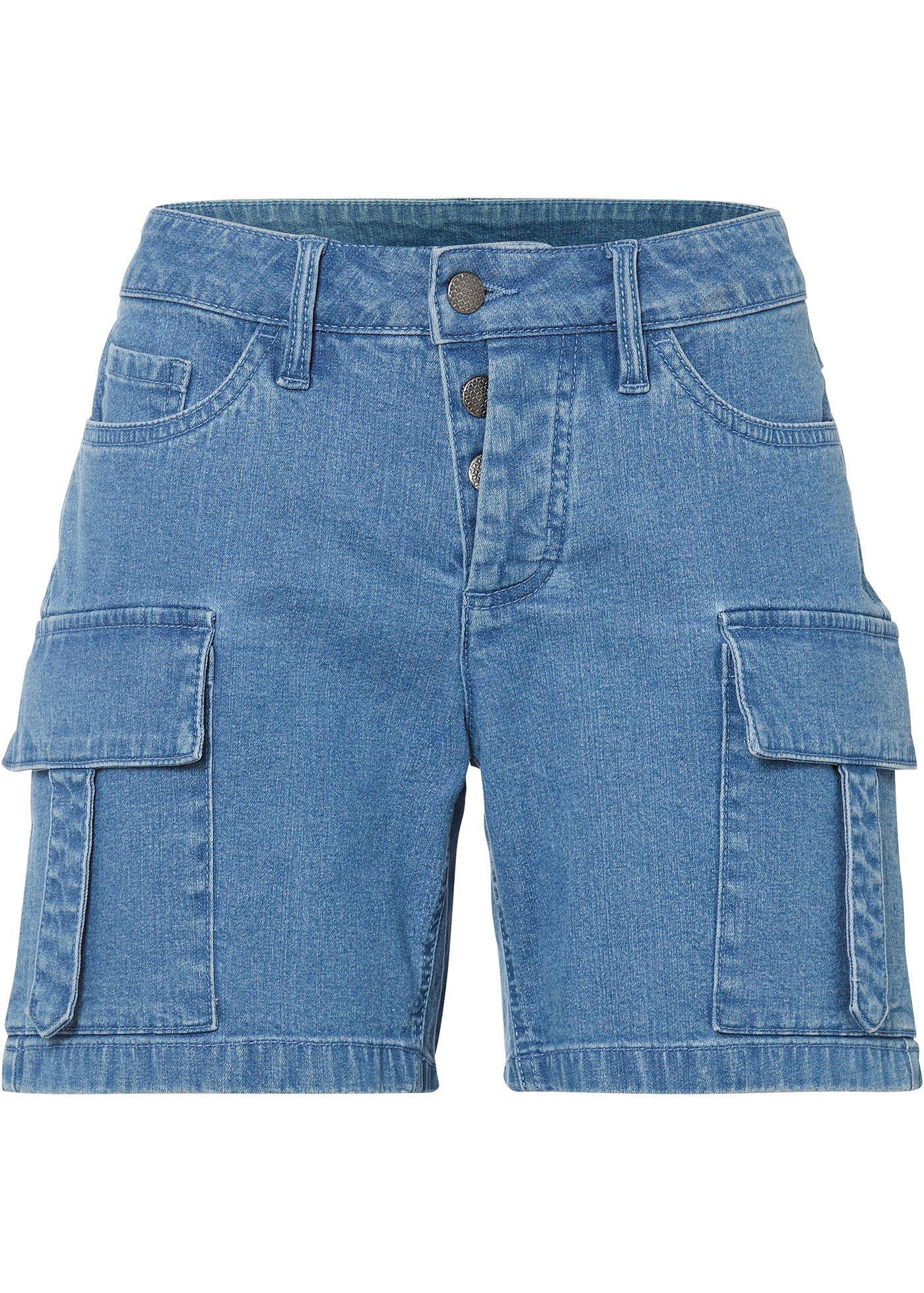 Short en jean avec poches plaquées