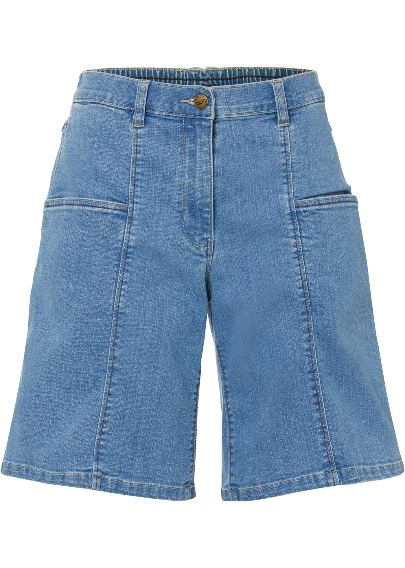 Image de Bermuda en jean avec grandes poches et taille confortable