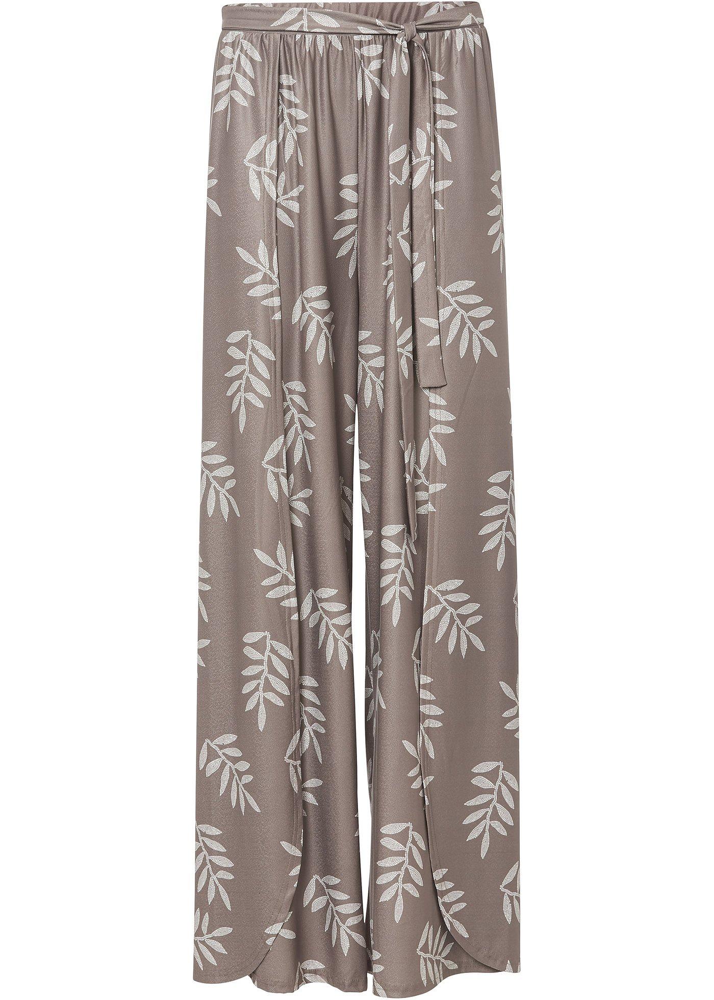 Pantalon style portefeuille en jersey crêpe