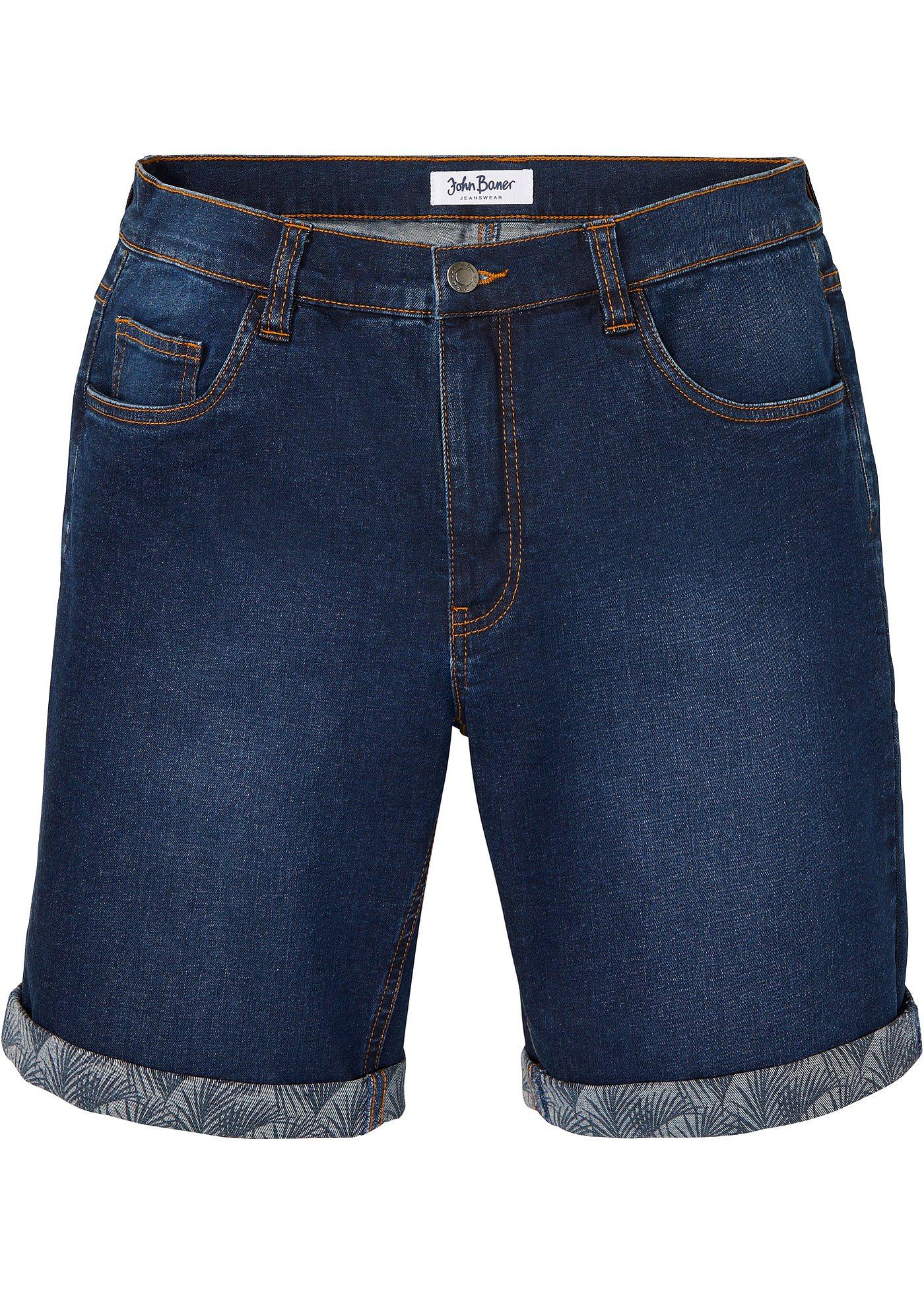 Bermuda en jean extensible, Regular Fit