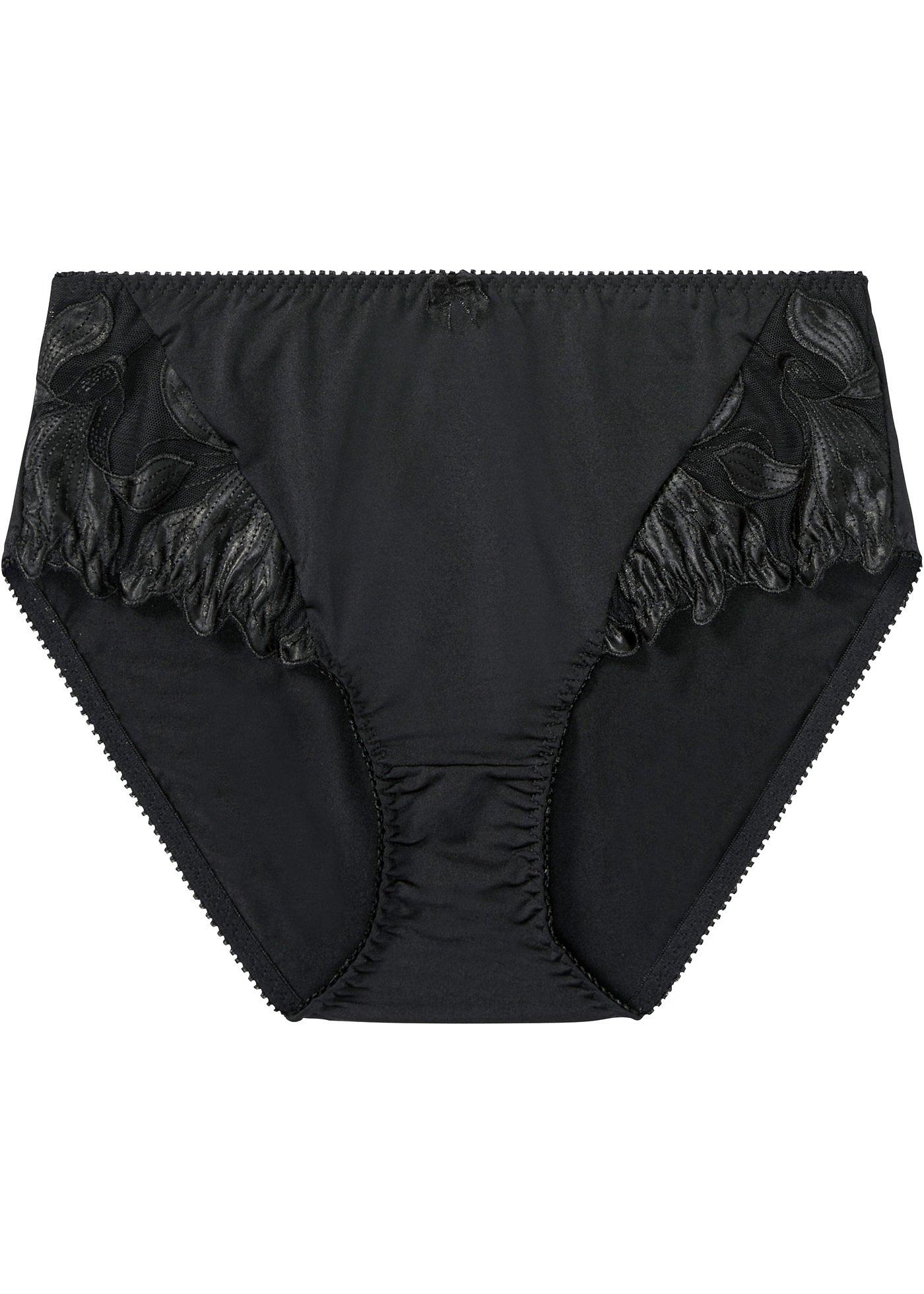 Maxi slip avec broderie effet satin