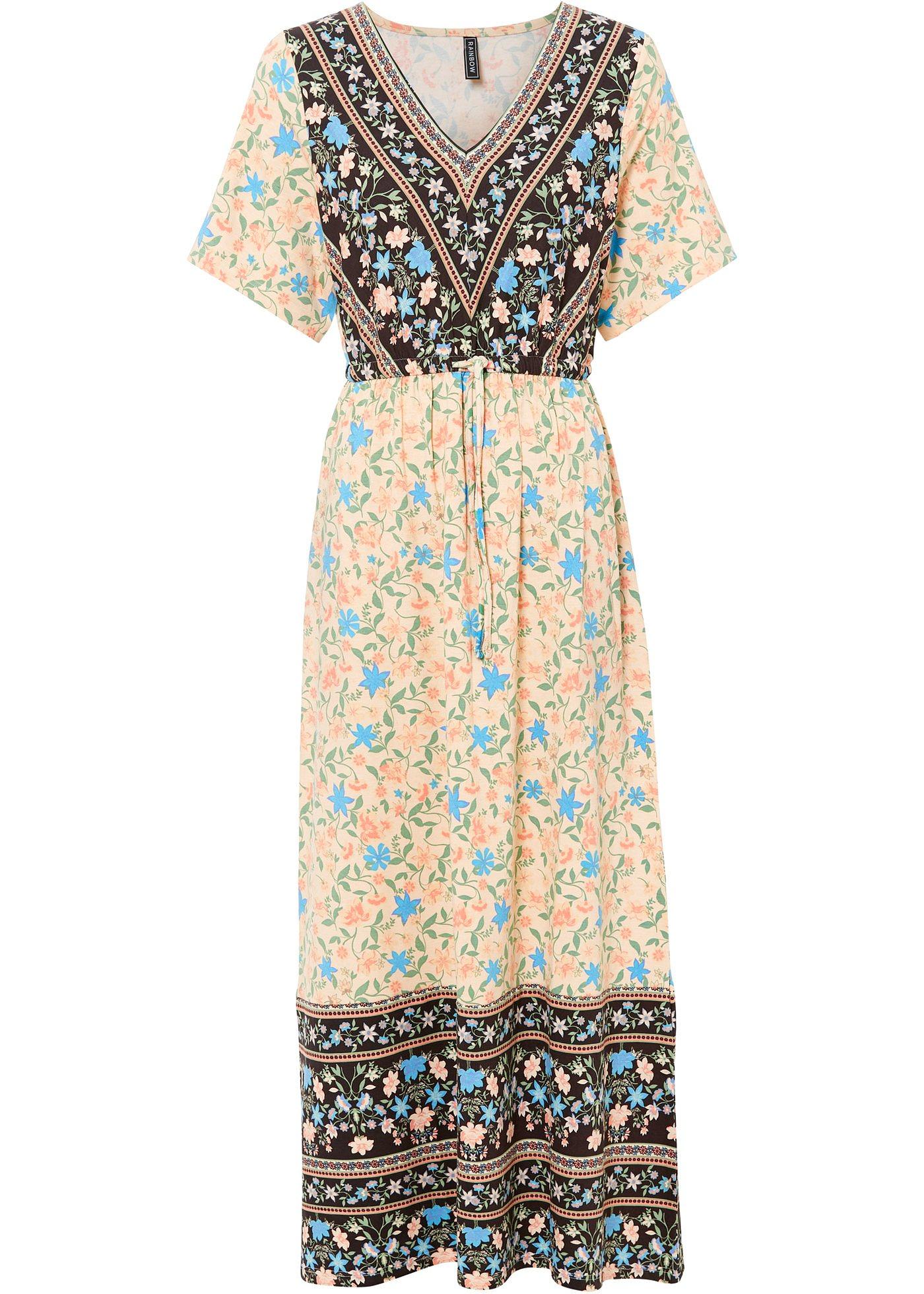 Robe longue en jersey viscose